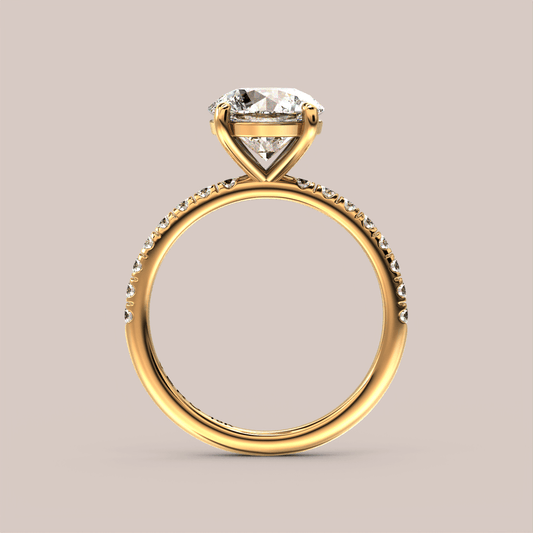 Solitaire with Accent Diamonds (Halfway) - Vero Diamonds