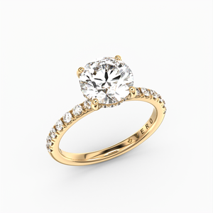 Classic Hidden Halo with Accented Diamonds