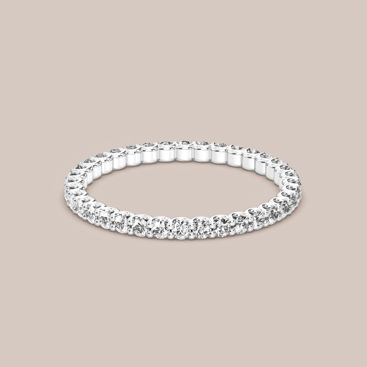 Scallop Diamond Band Full Eternity