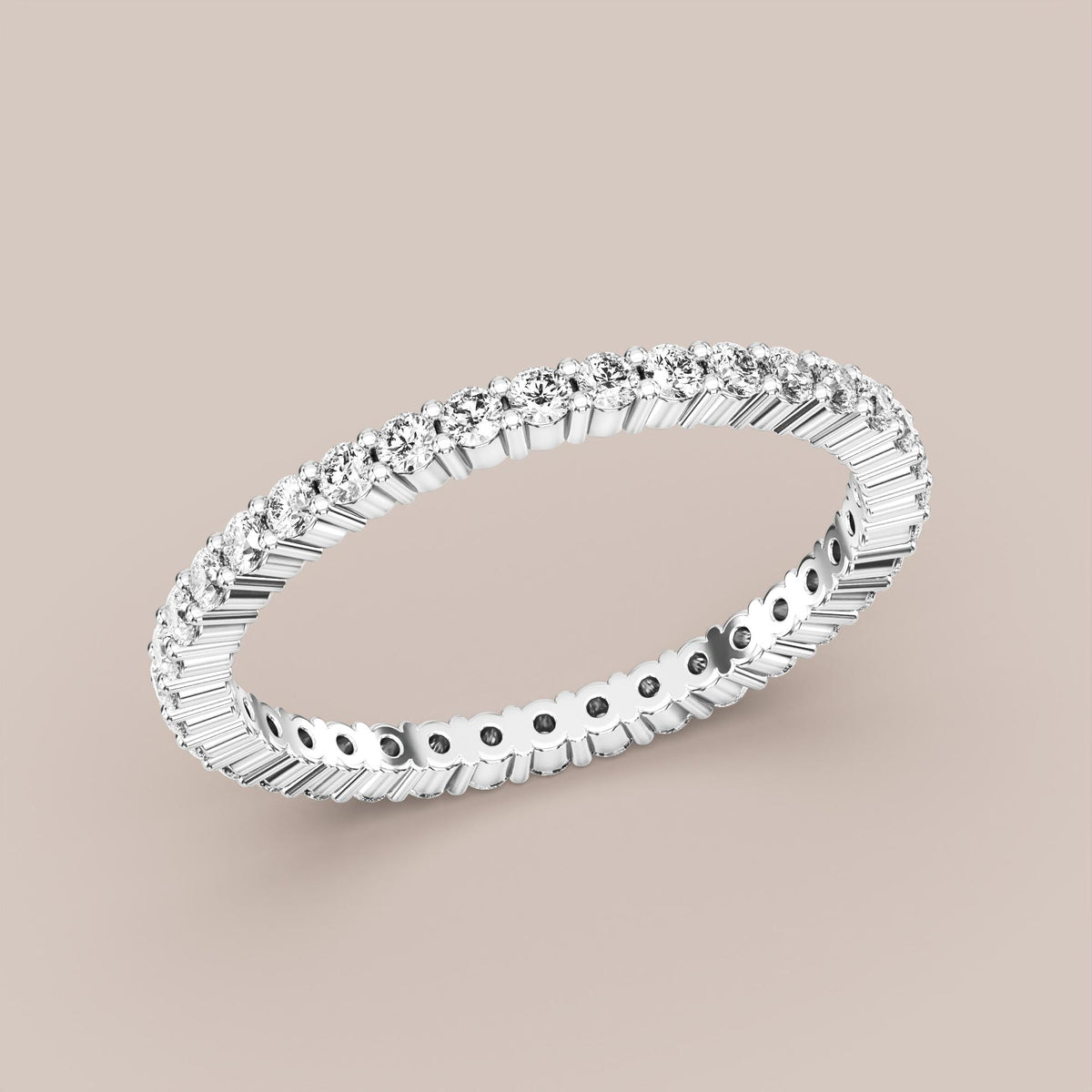 Shared Prong Diamond Band Full Eternity