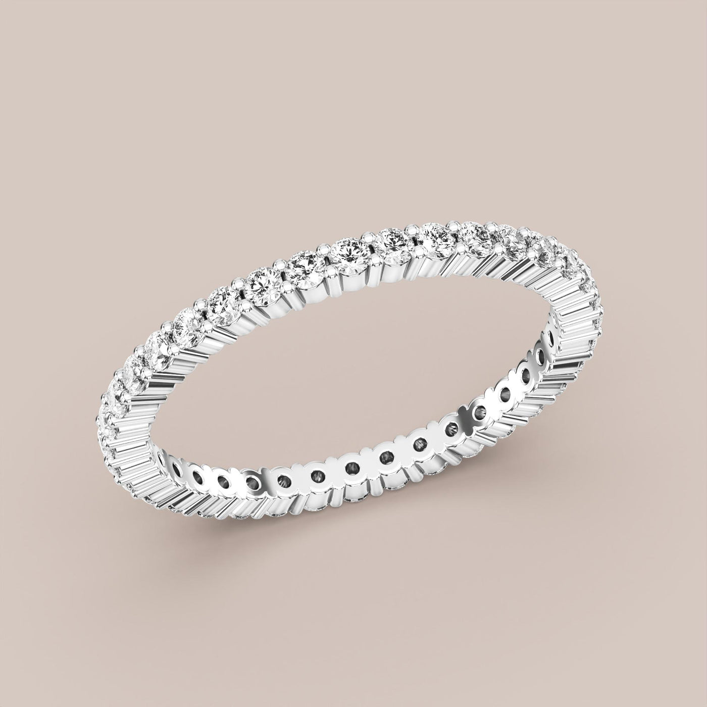 Shared Prong Diamond Band Full Eternity