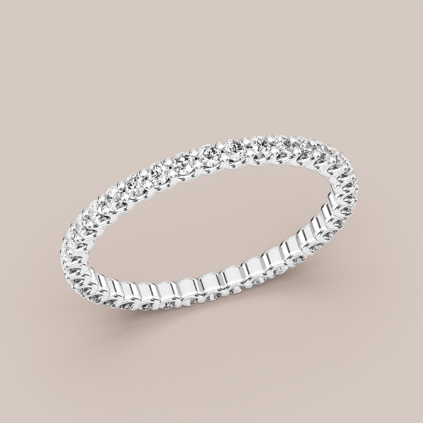 Scallop Diamond Band Full Eternity