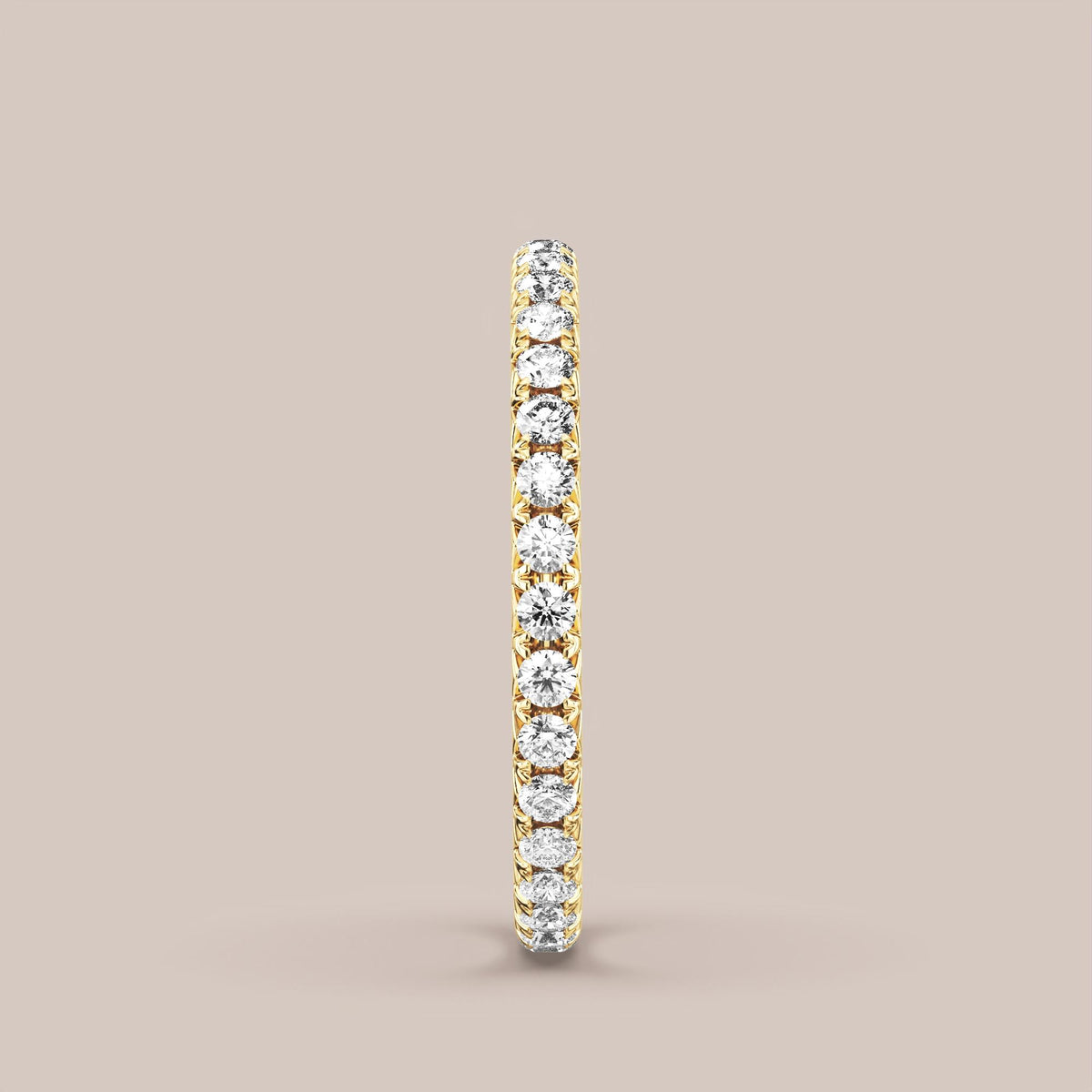 French Set Pave Diamond Band Full Eternity