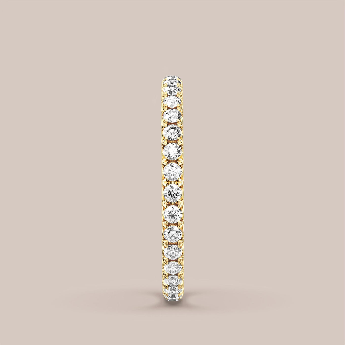 French Set Pave Diamond Band Full Eternity