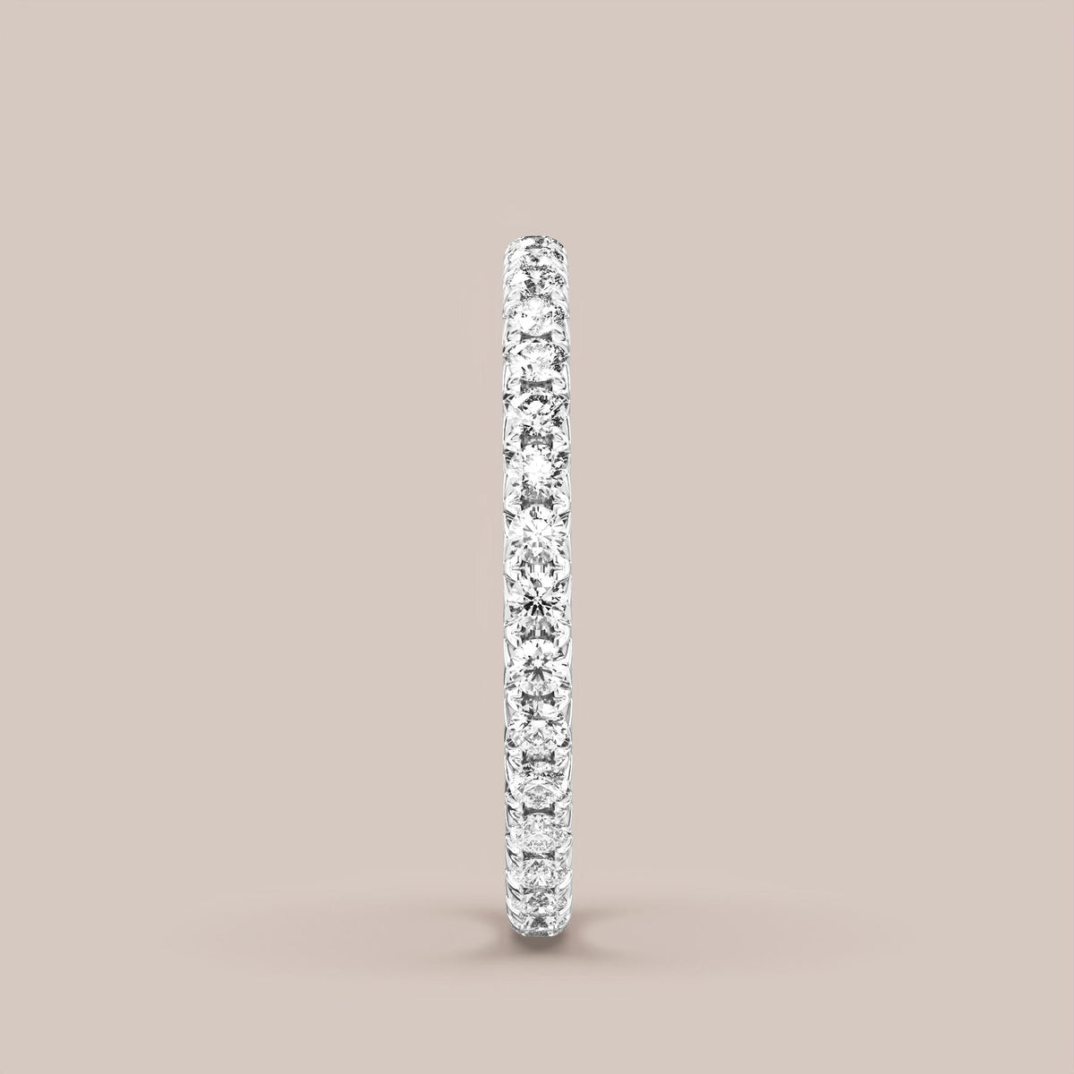 French Set Pave Diamond Band Full Eternity