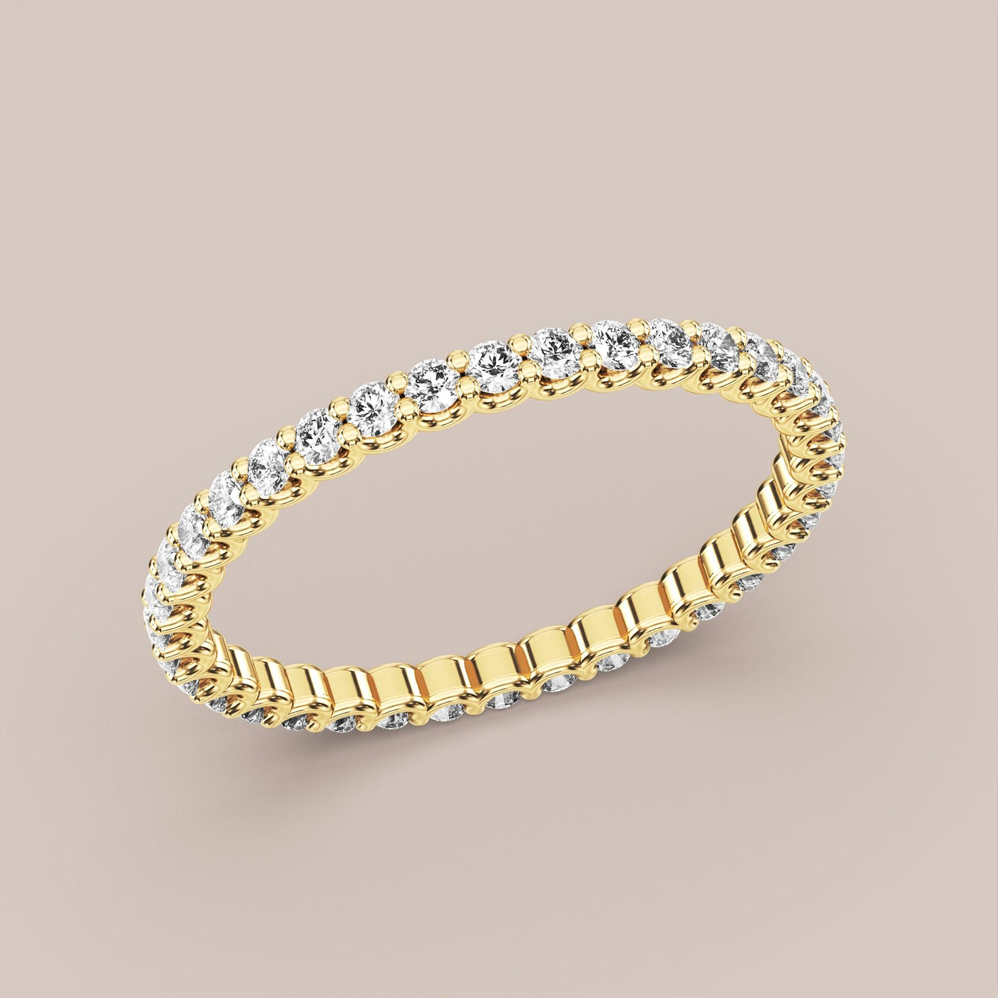 Scallop Diamond Band Full Eternity