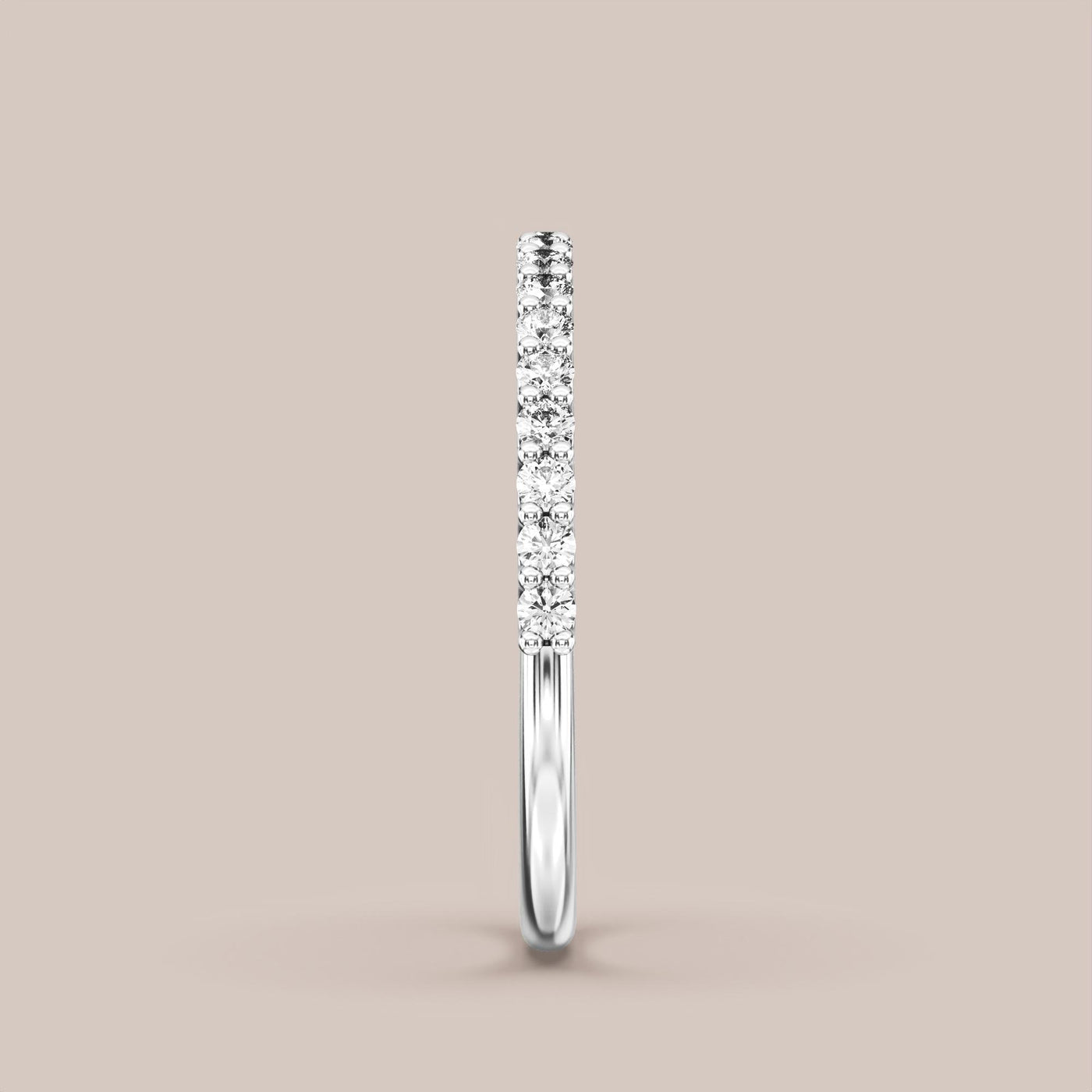 Scallop Diamond Band Half Eternity