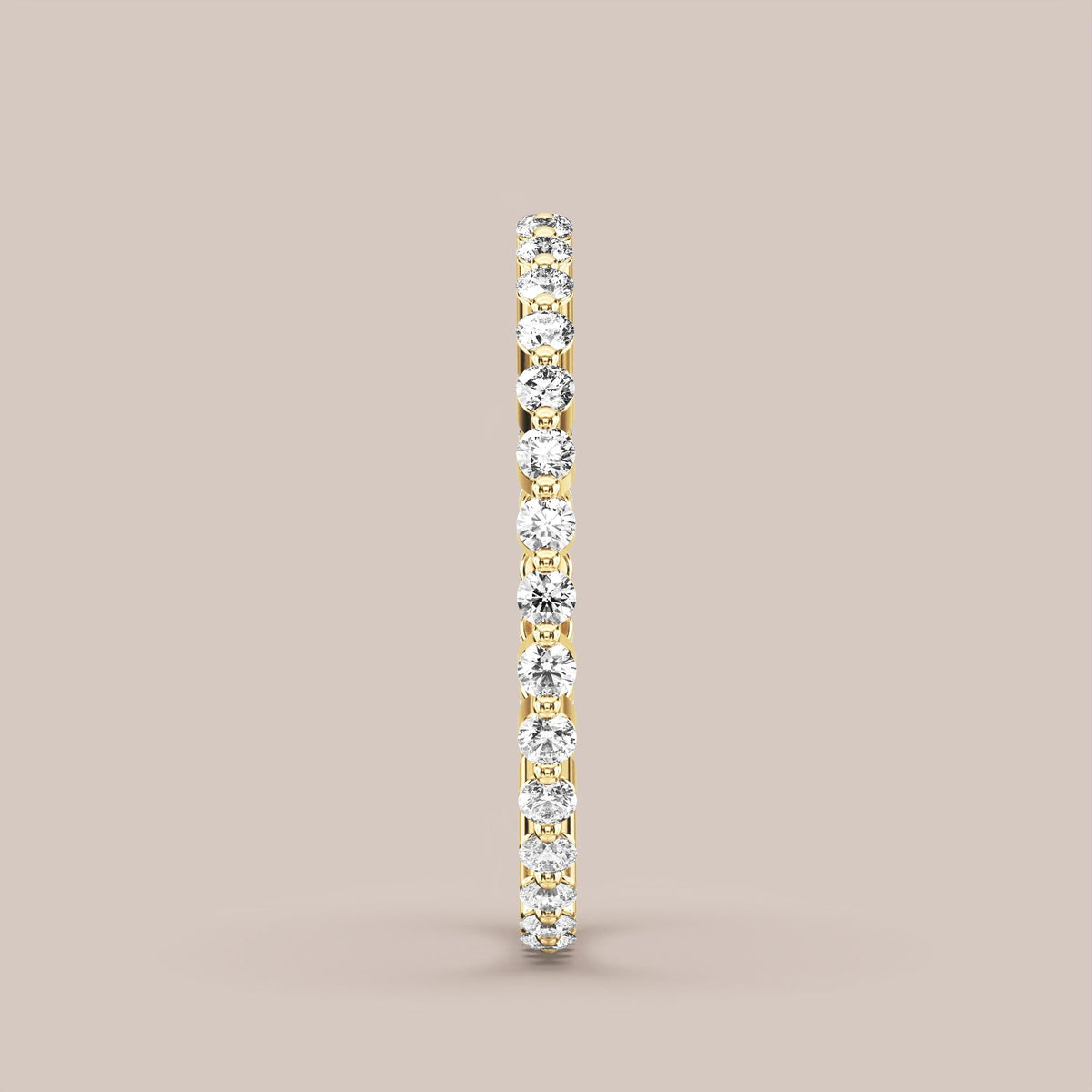 Single Prong Shared Diamond Band Full Eternity