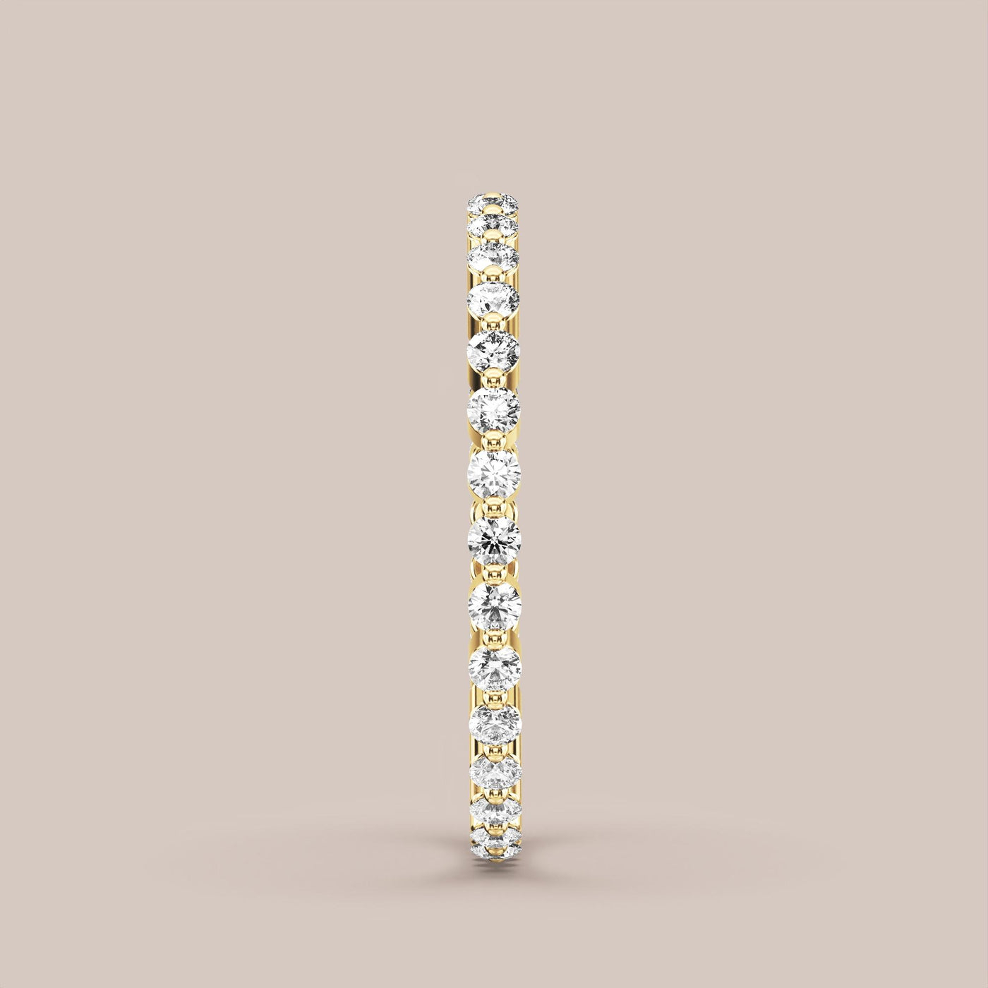 Single Prong Shared Diamond Band Full Eternity