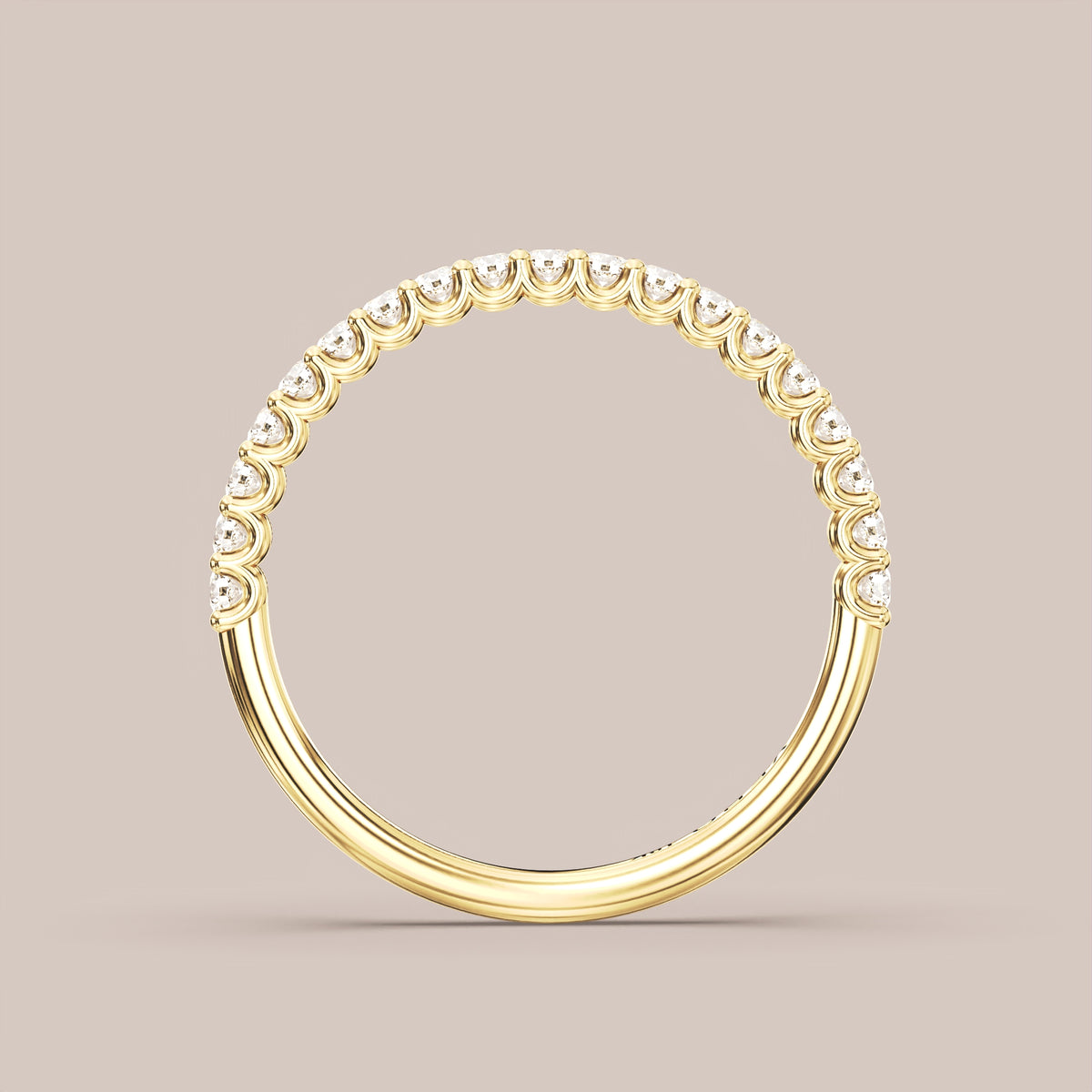 Scallop Diamond Band Half Eternity