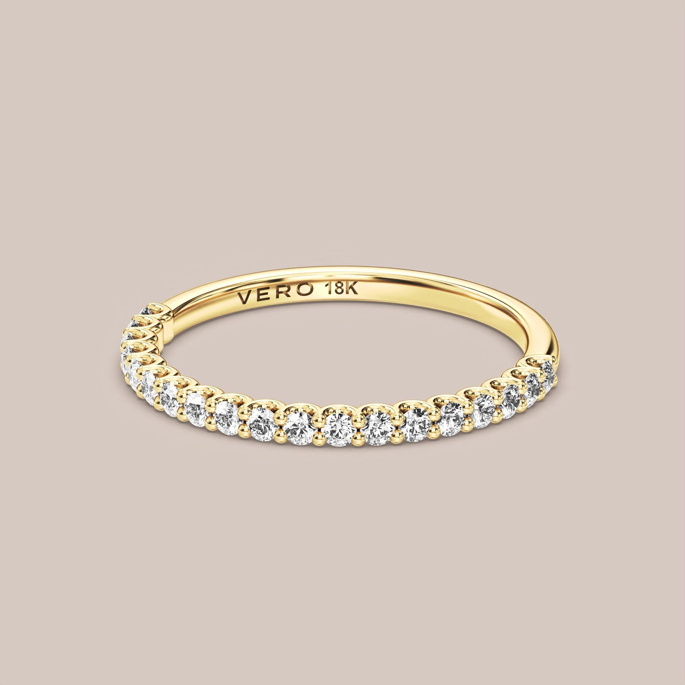 Scallop Diamond Band Half Eternity