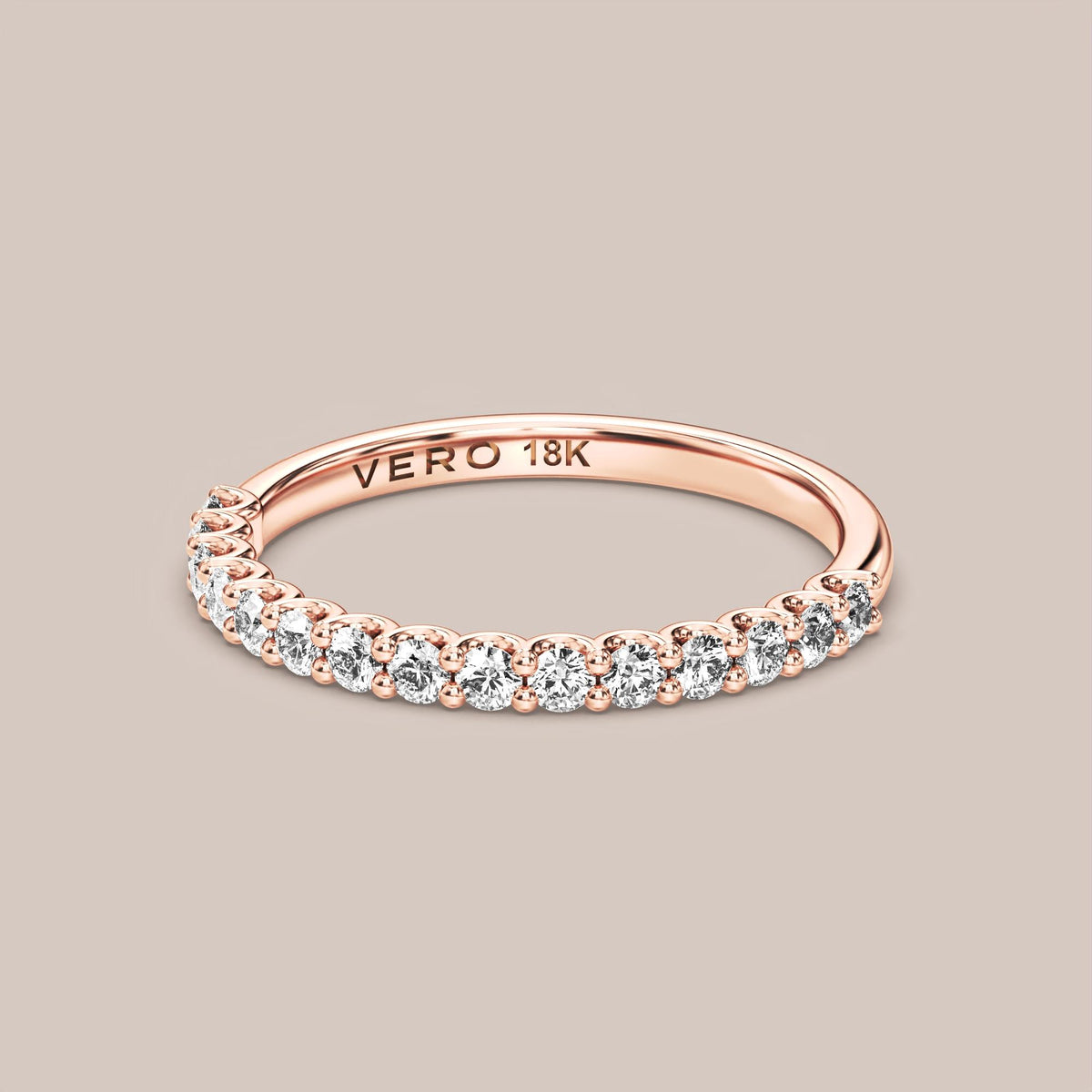 Scallop Diamond Band Half Eternity