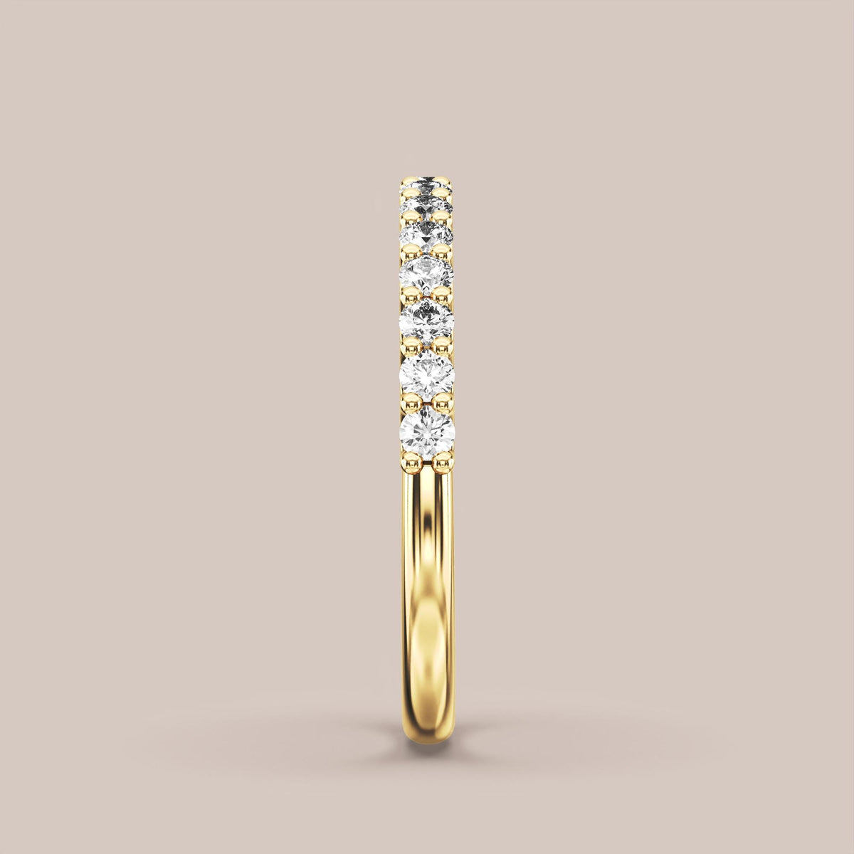 Scallop Diamond Band Half Eternity