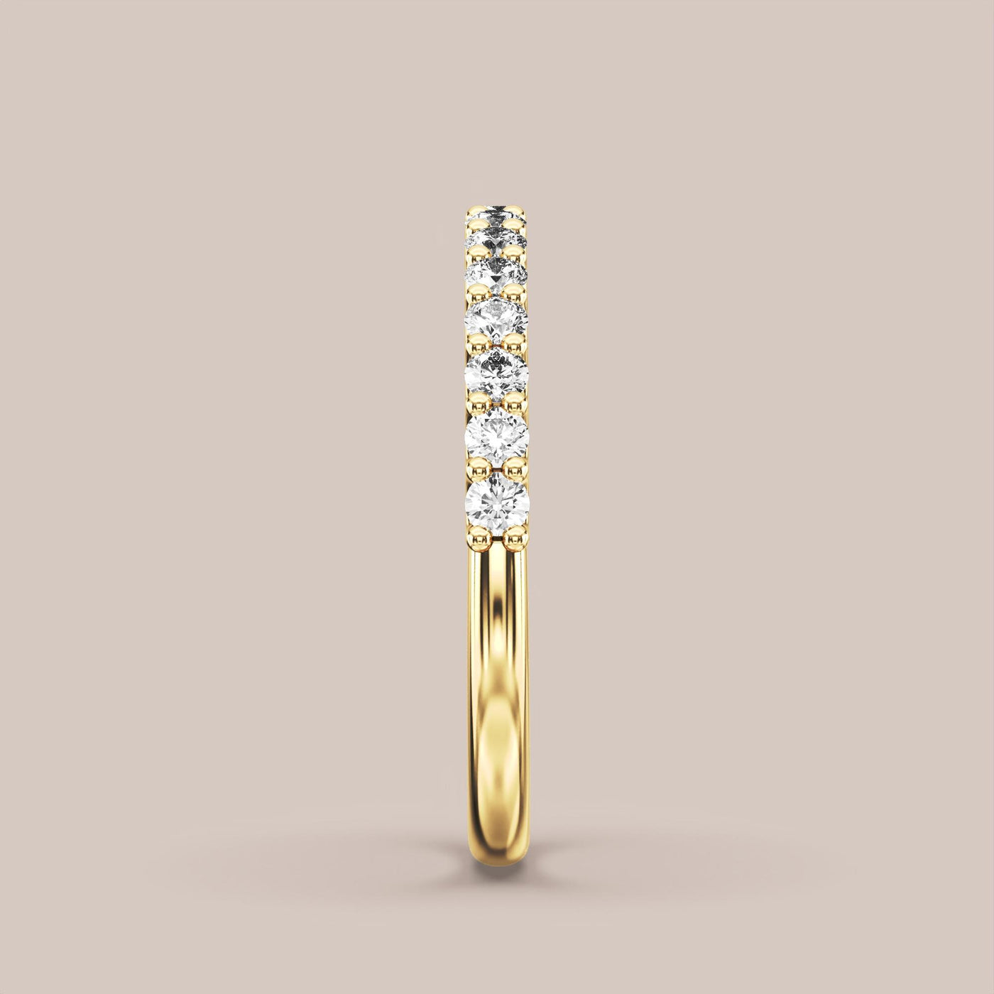 Scallop Diamond Band Half Eternity