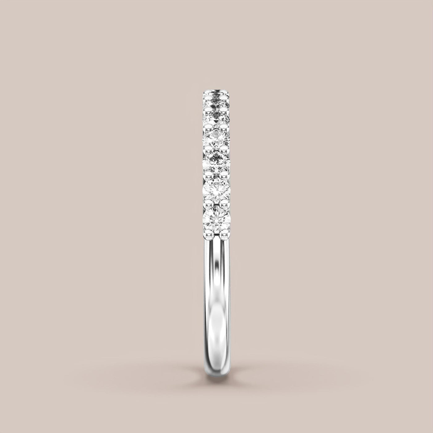 Scallop Diamond Band Half Eternity