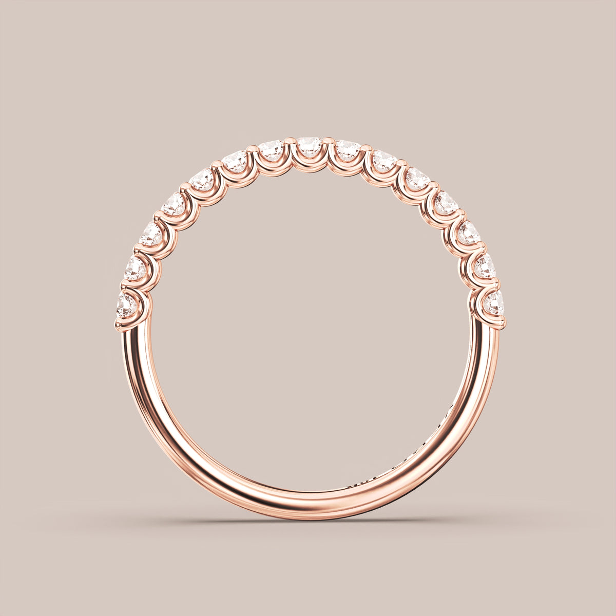 Scallop Diamond Band Half Eternity