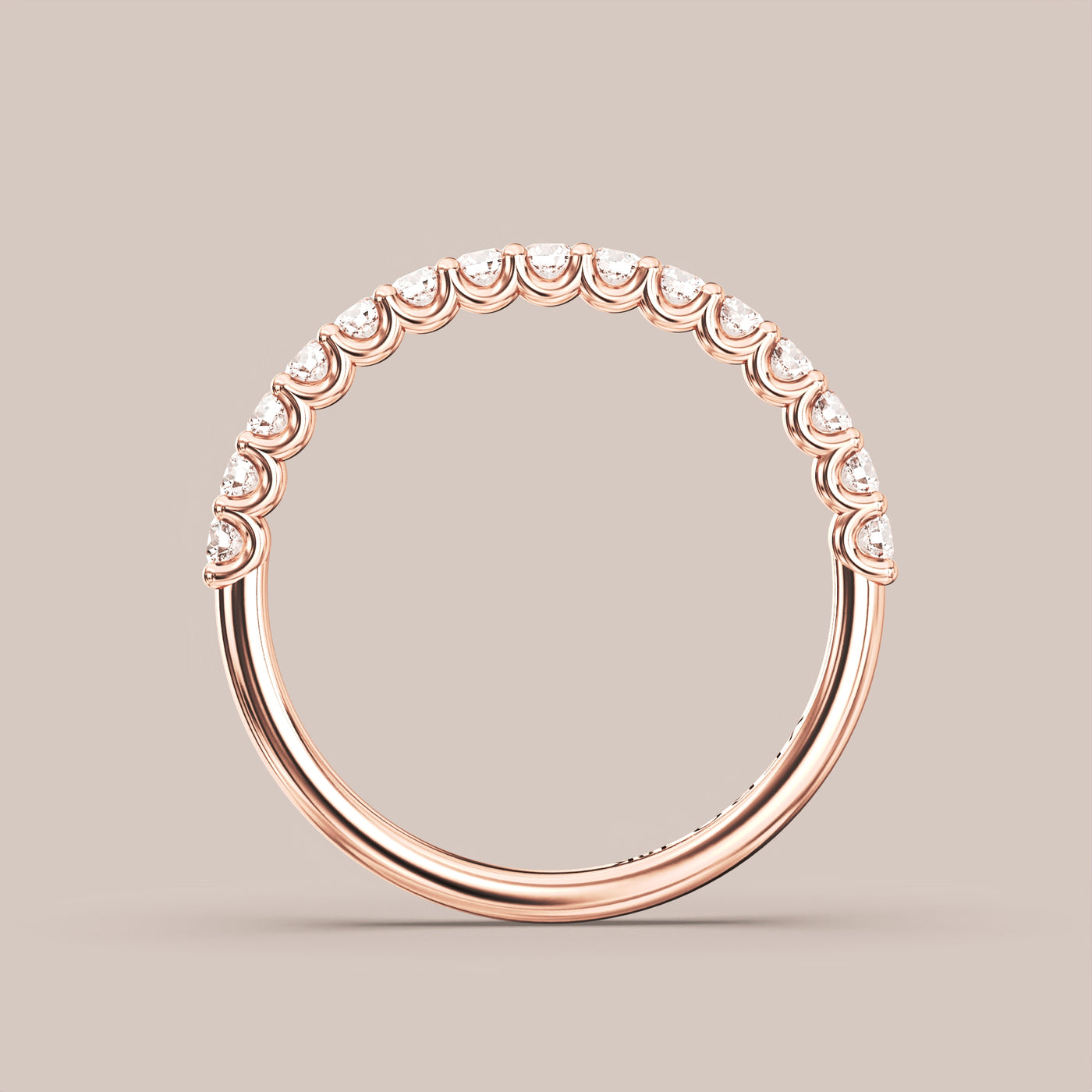 Scallop Diamond Band Half Eternity