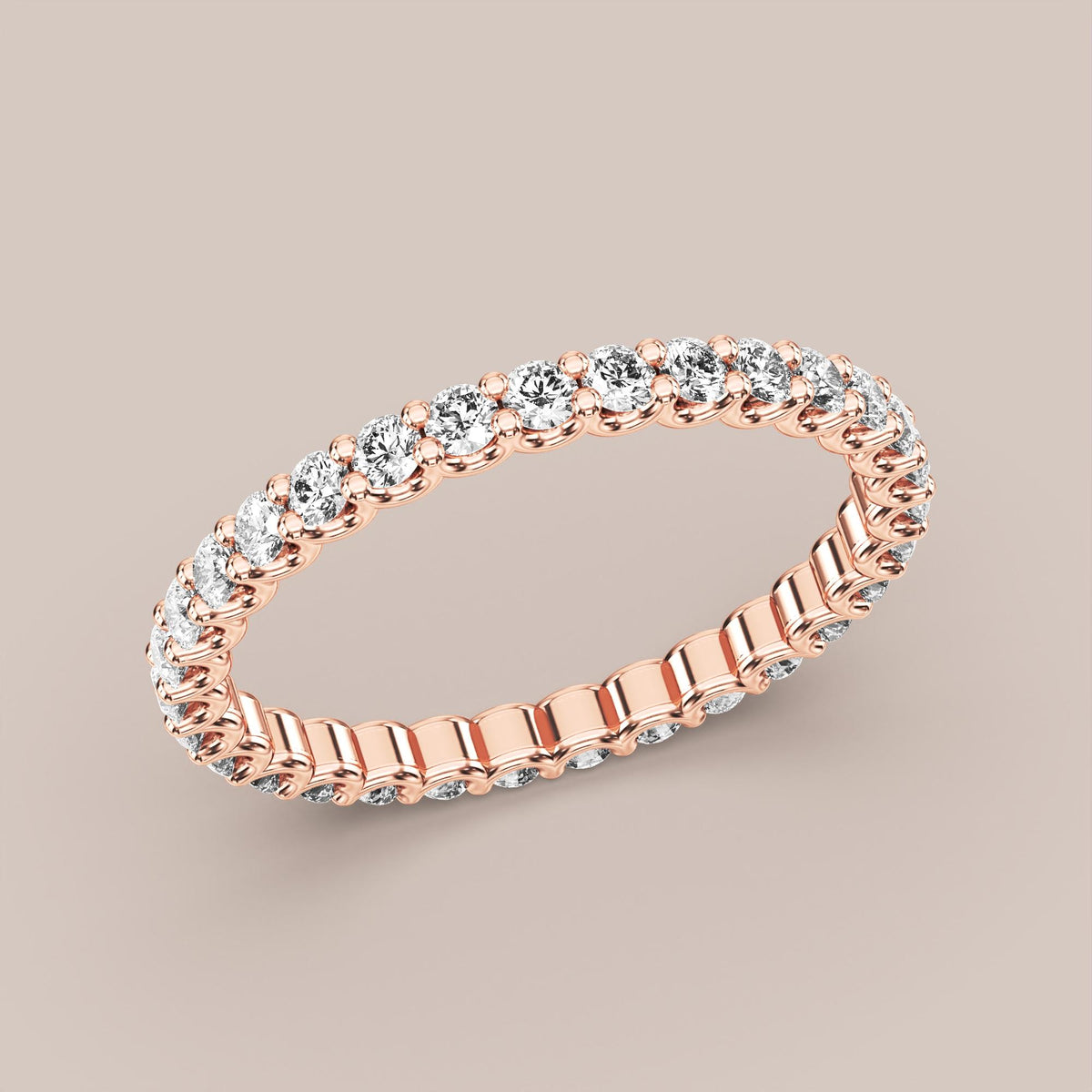 Scallop Diamond Band Full Eternity