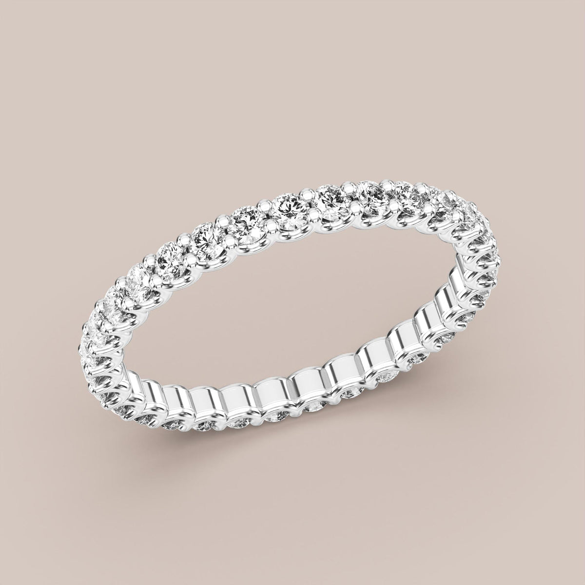 Scallop Diamond Band Full Eternity