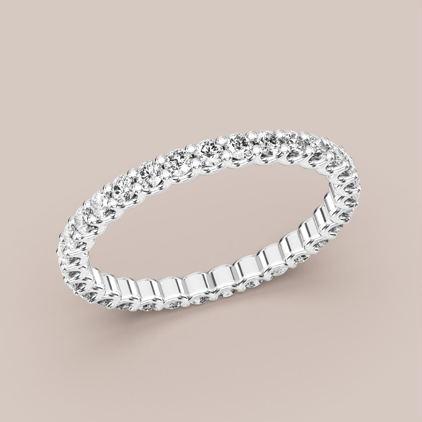 Scallop Diamond Band Full Eternity