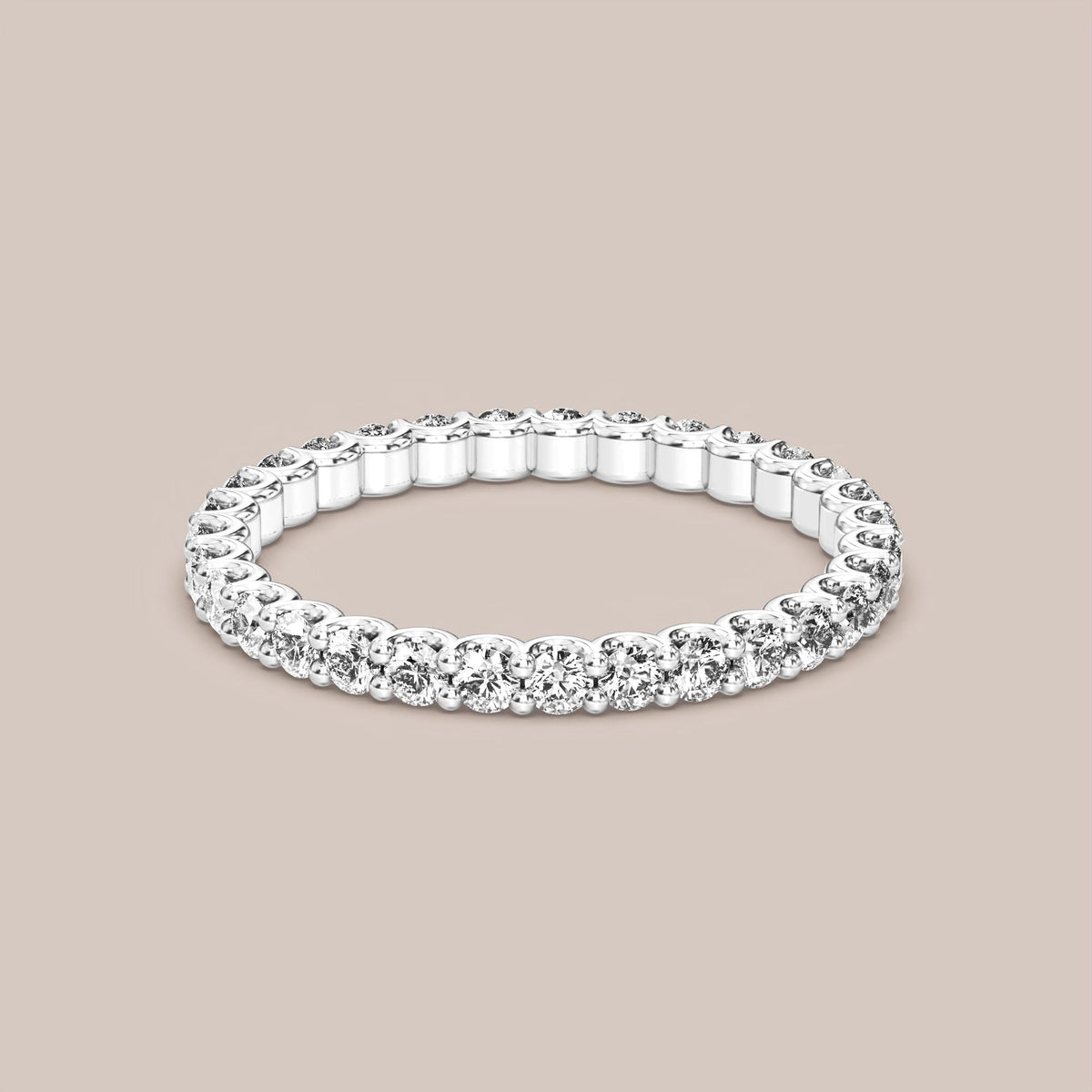 Scallop Diamond Band Full Eternity
