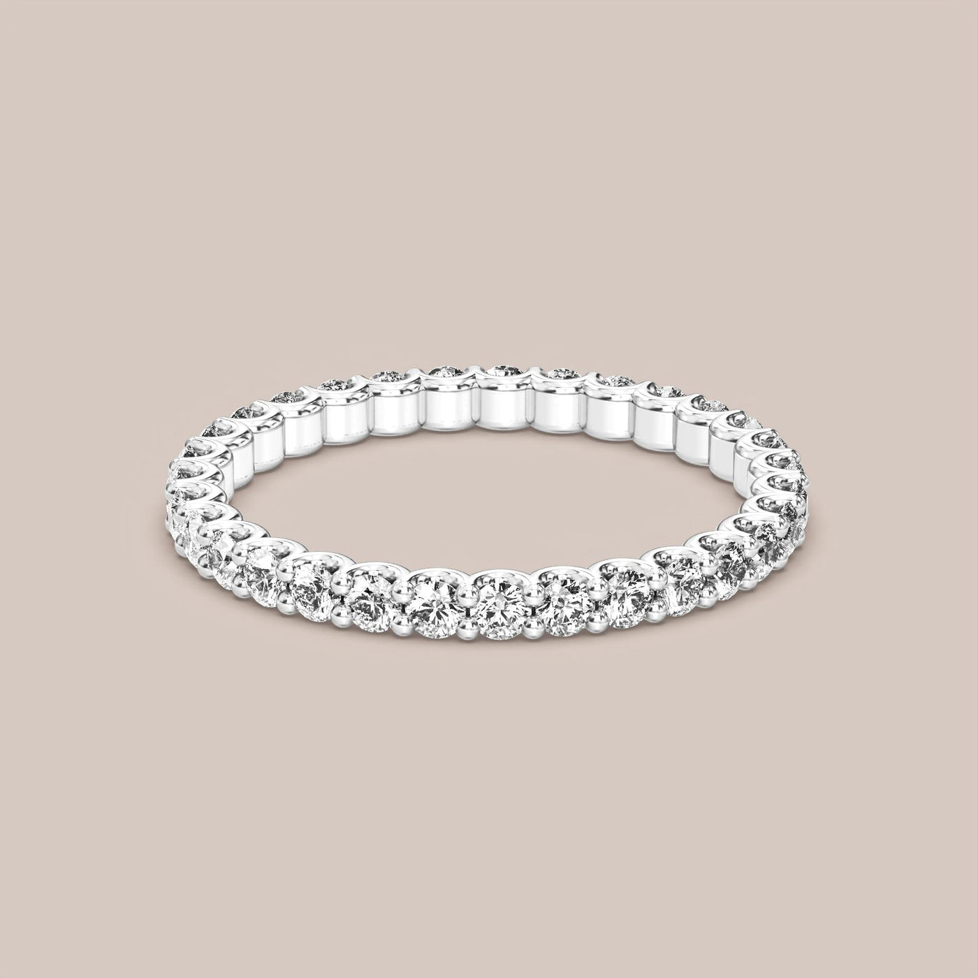 Scallop Diamond Band Full Eternity