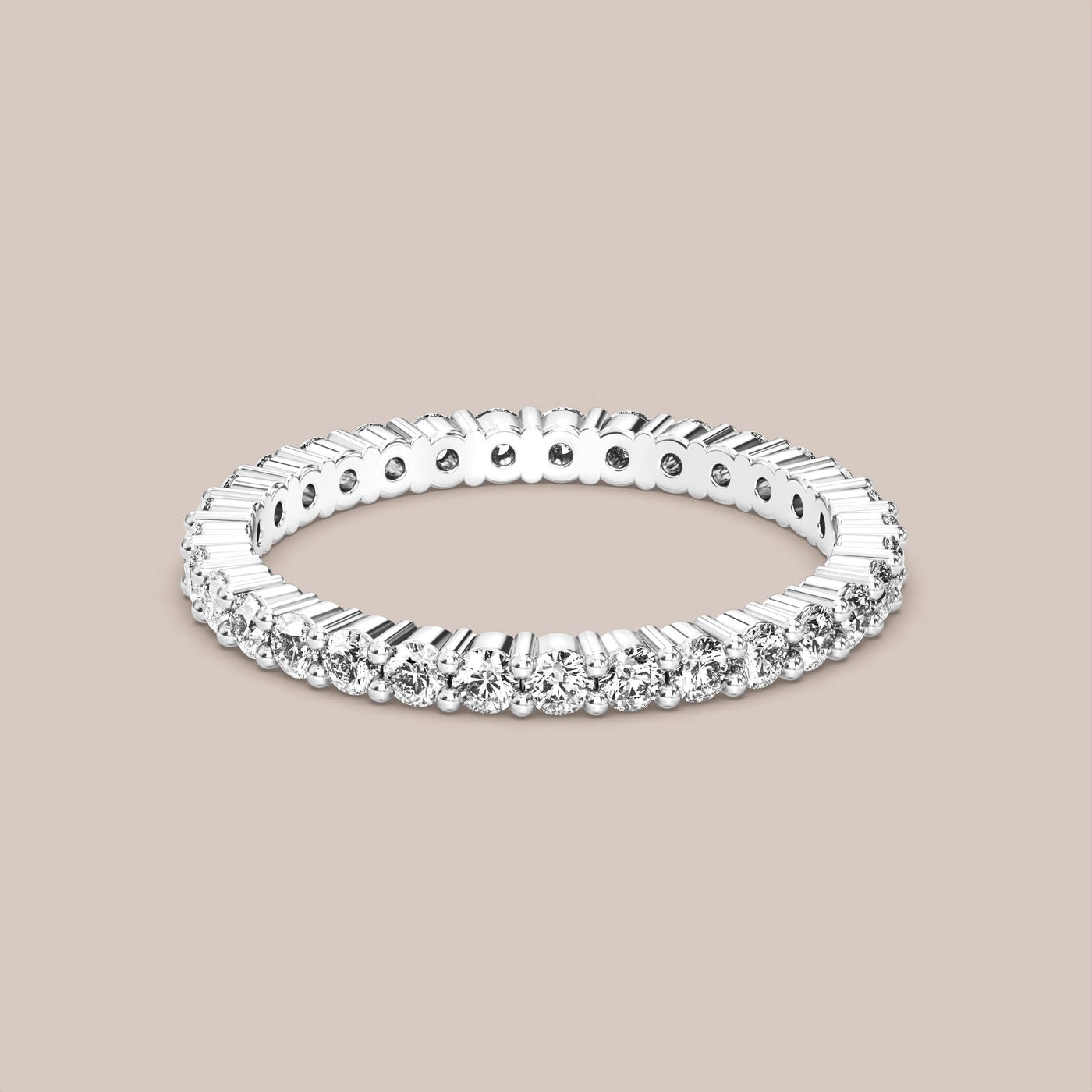 Shared Prong Diamond Band Full Eternity