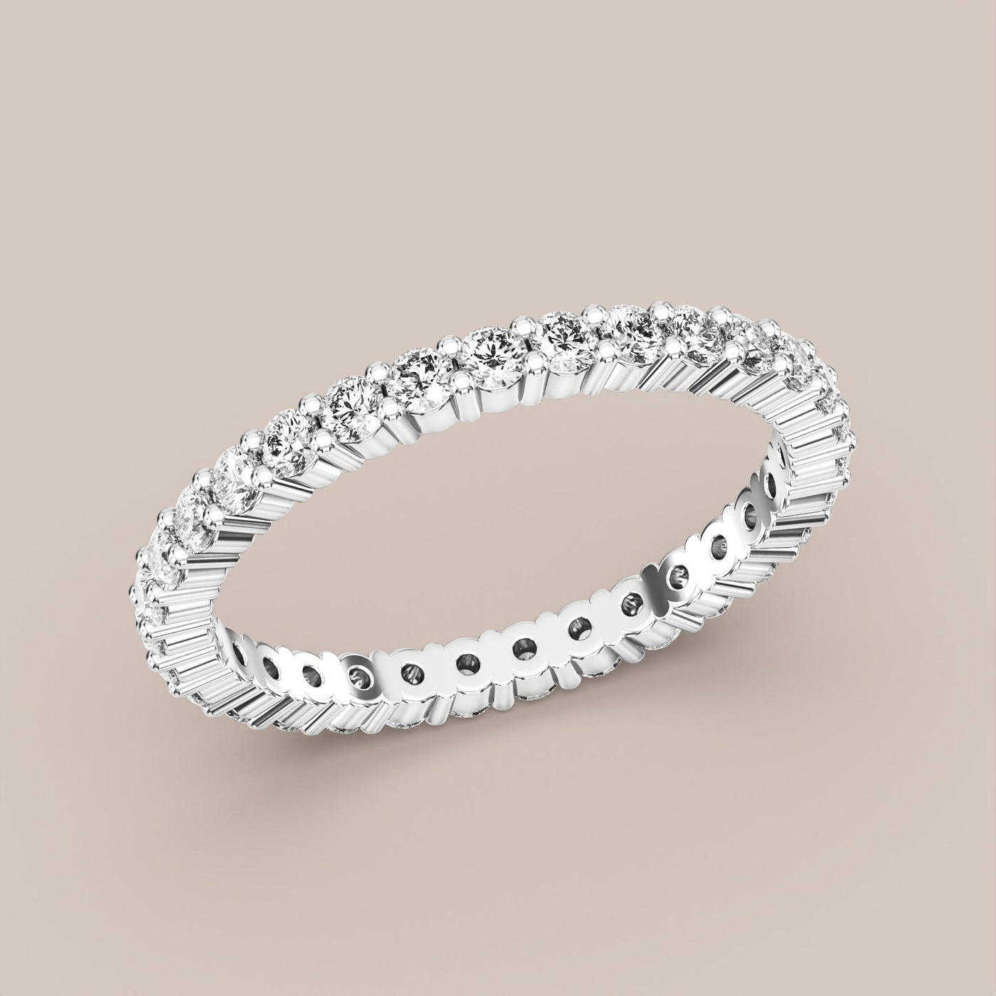 Shared Prong Diamond Band Full Eternity
