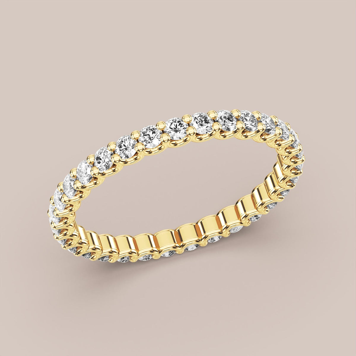Scallop Diamond Band Full Eternity