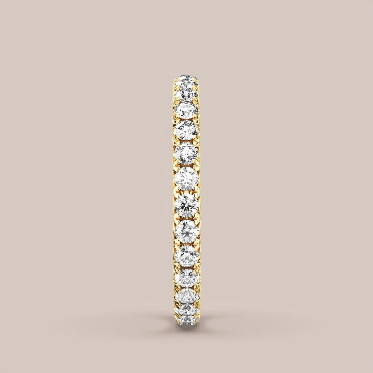 French Set Pave Diamond Band Full Eternity