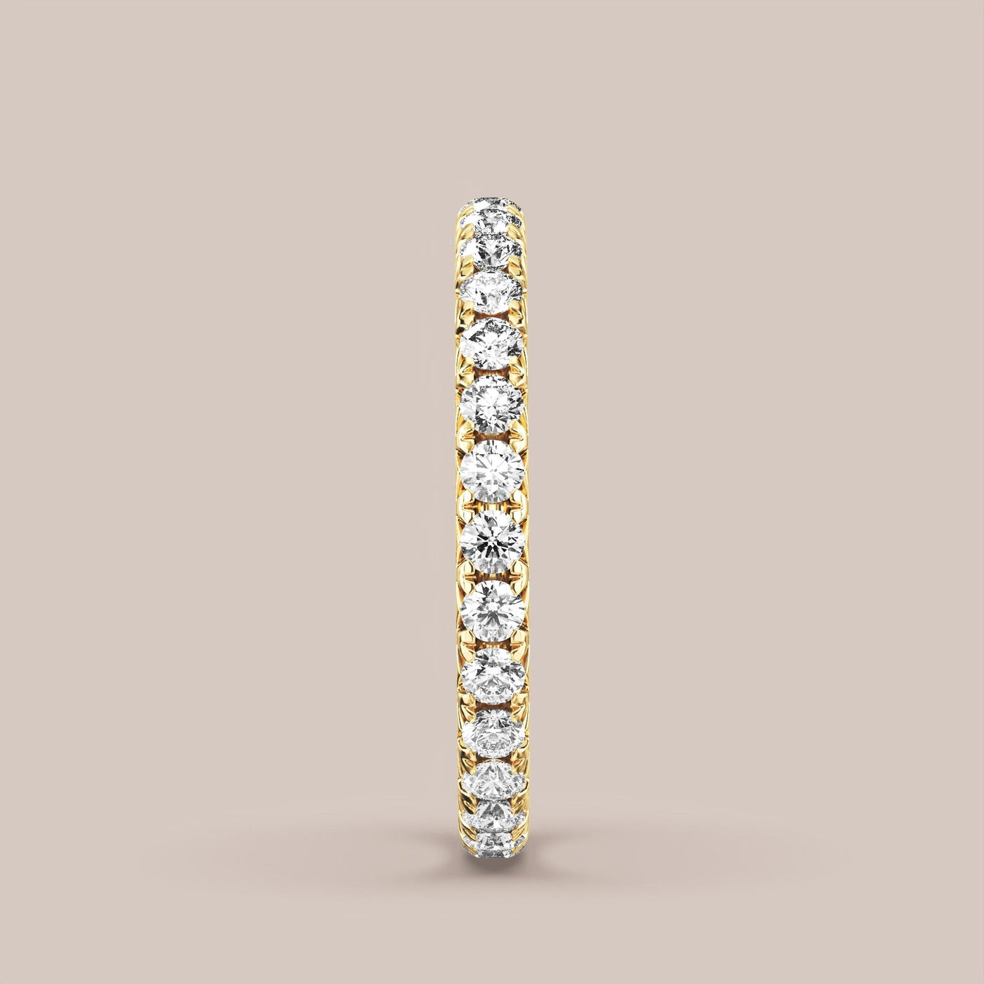 French Set Pave Diamond Band Full Eternity