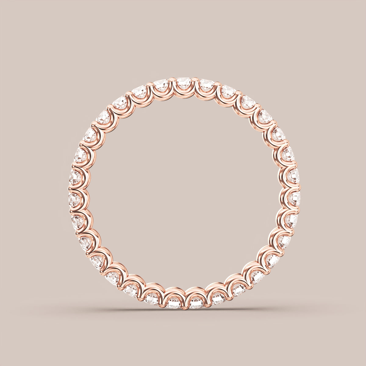 Scallop Diamond Band Full Eternity