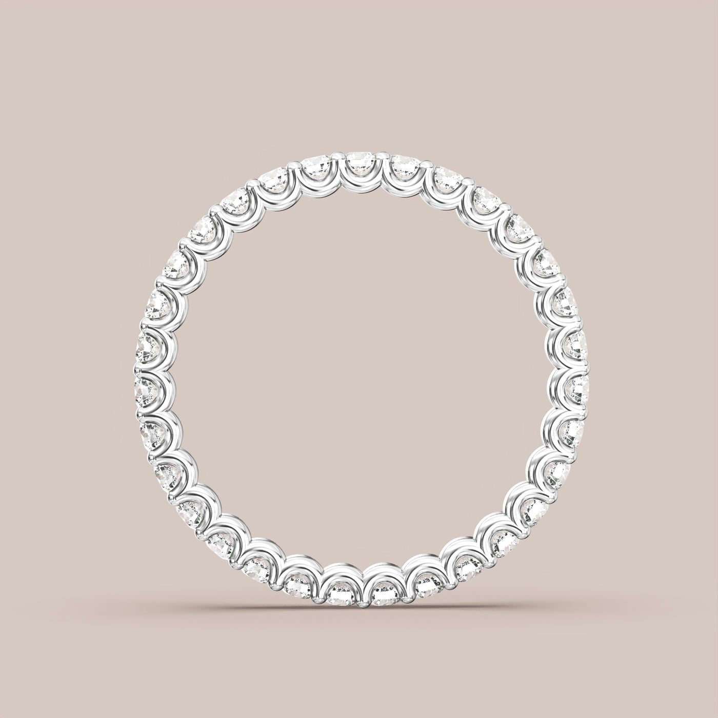 Scallop Diamond Band Full Eternity