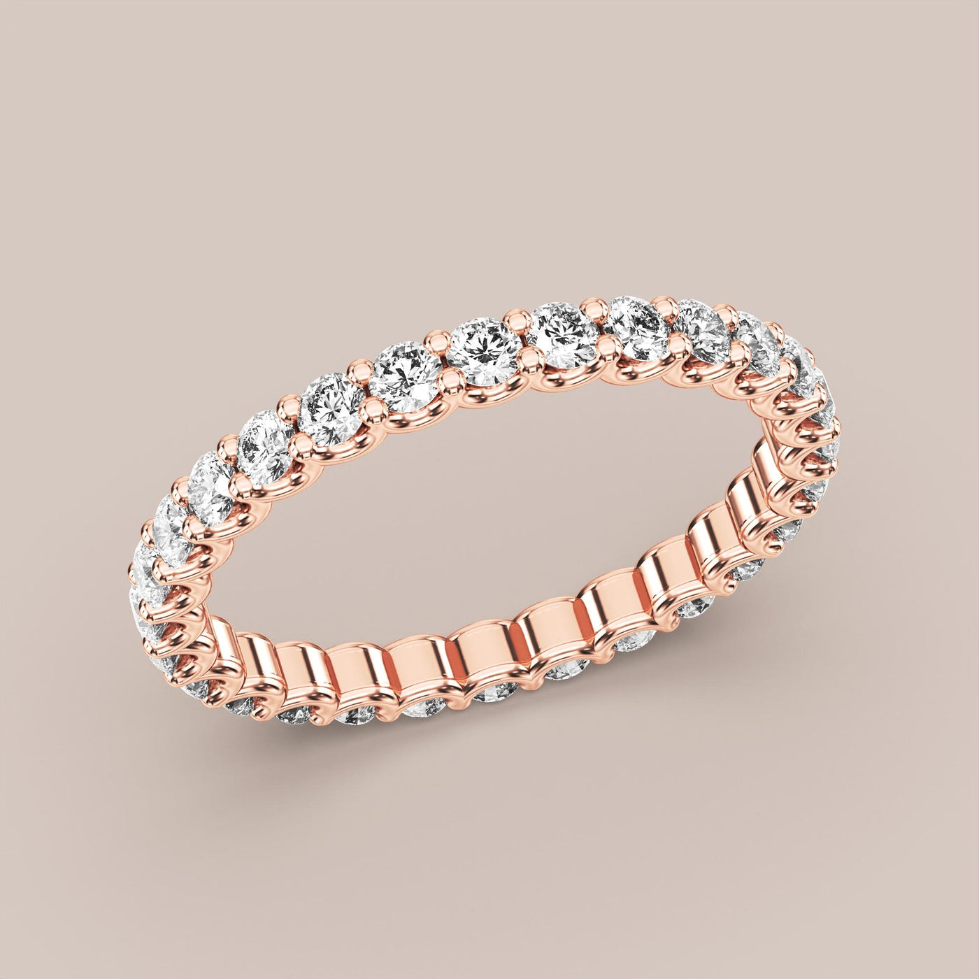 Scallop Diamond Band Full Eternity