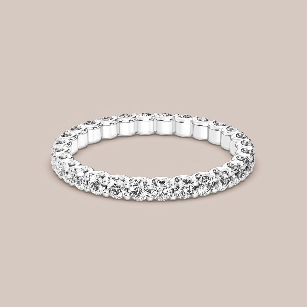 Scallop Diamond Band Full Eternity