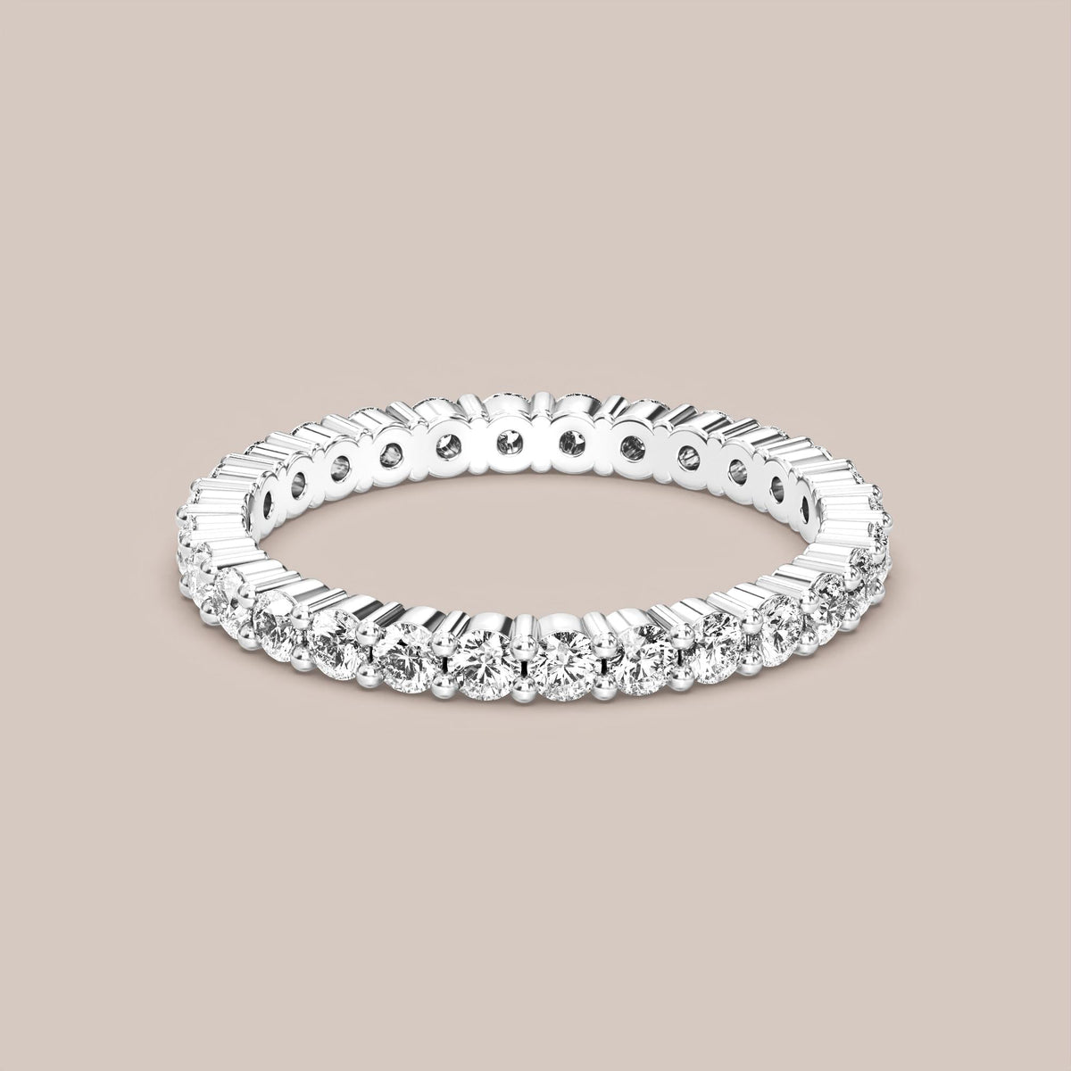 Shared Prong Diamond Band Full Eternity