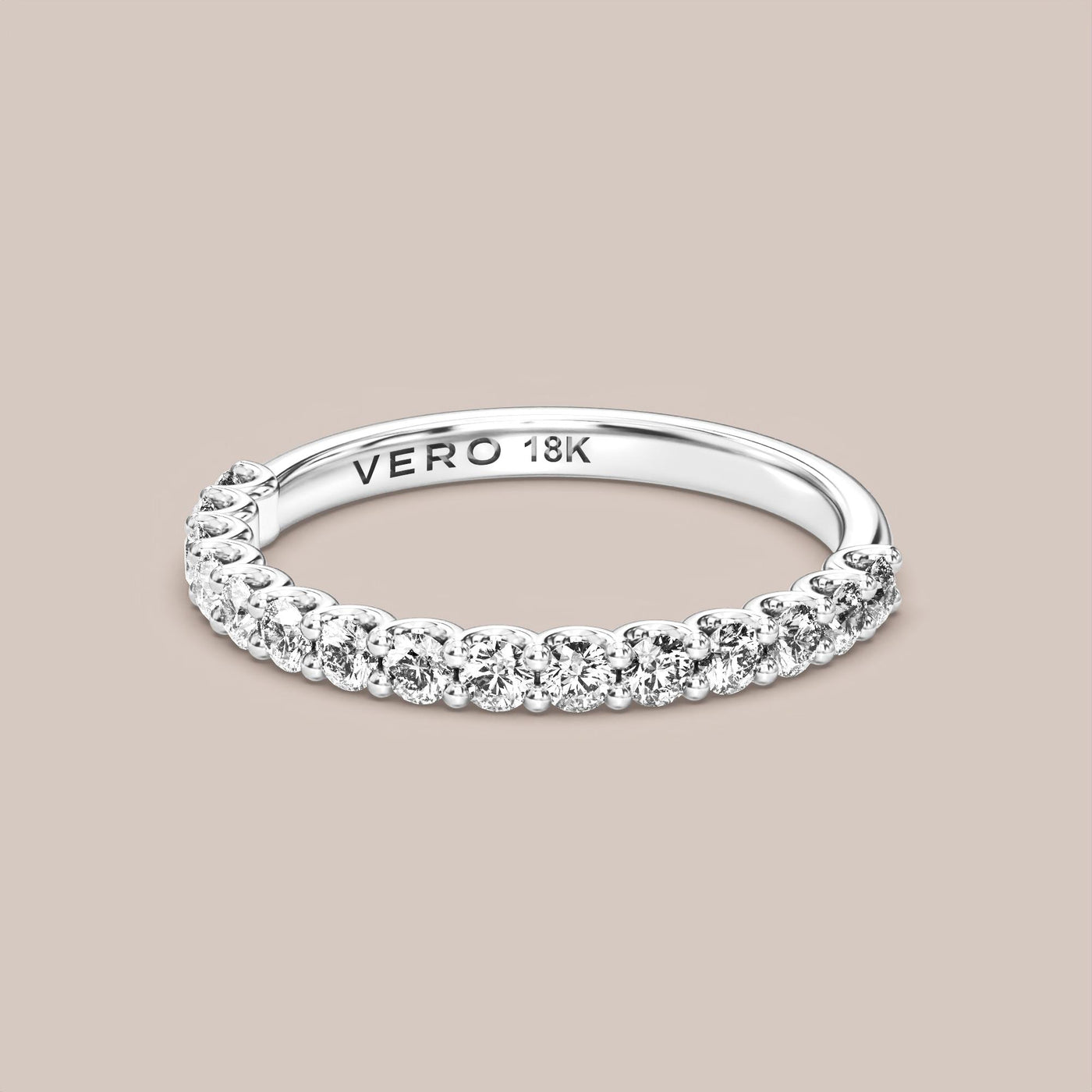 Scallop Diamond Band Half Eternity