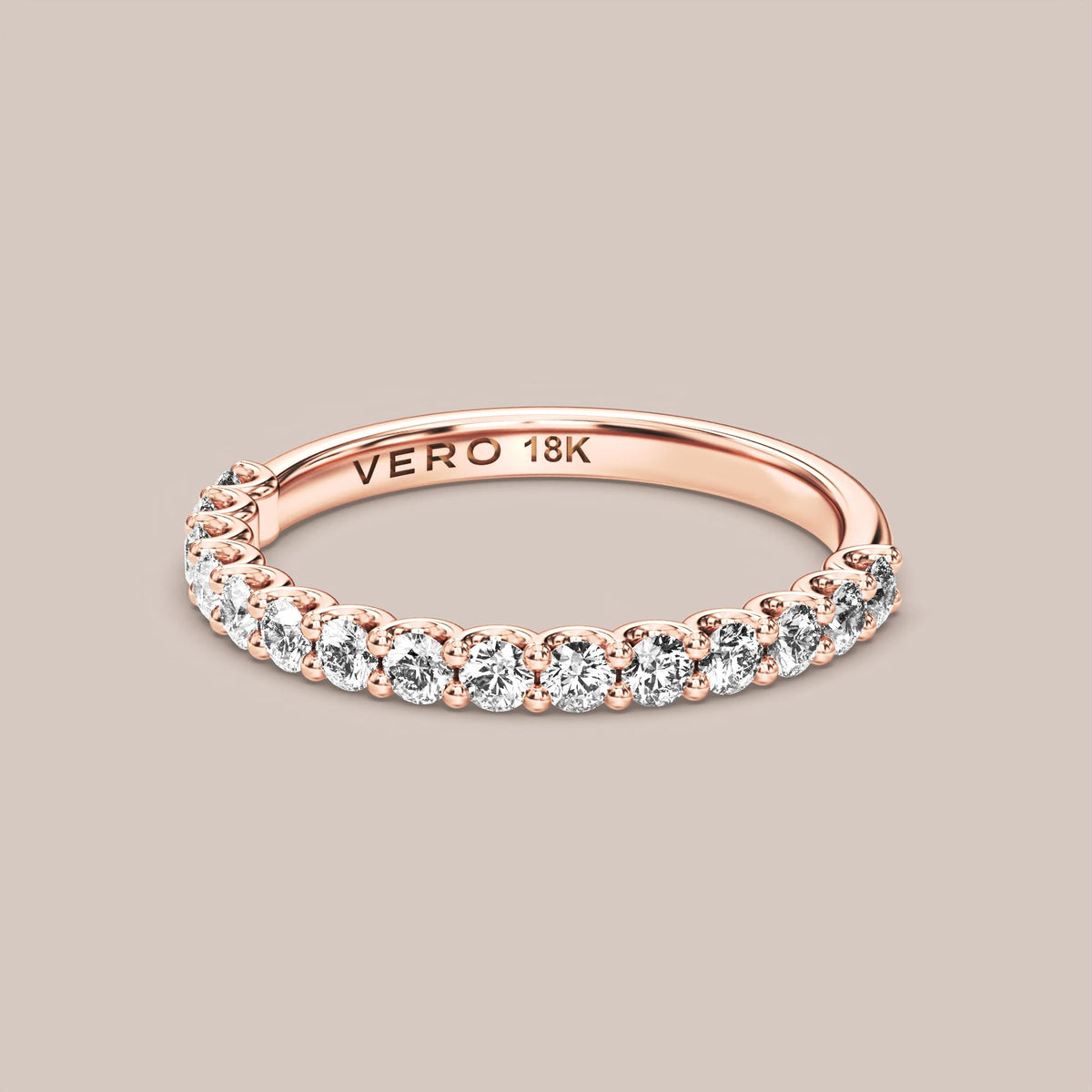 Scallop Diamond Band Half Eternity