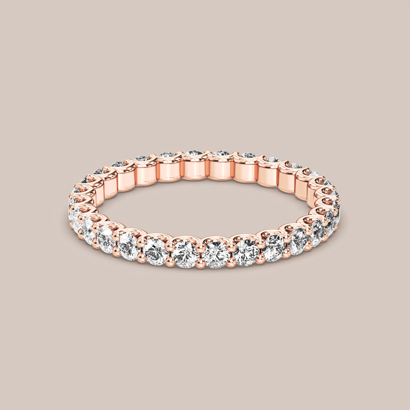Scallop Diamond Band Full Eternity