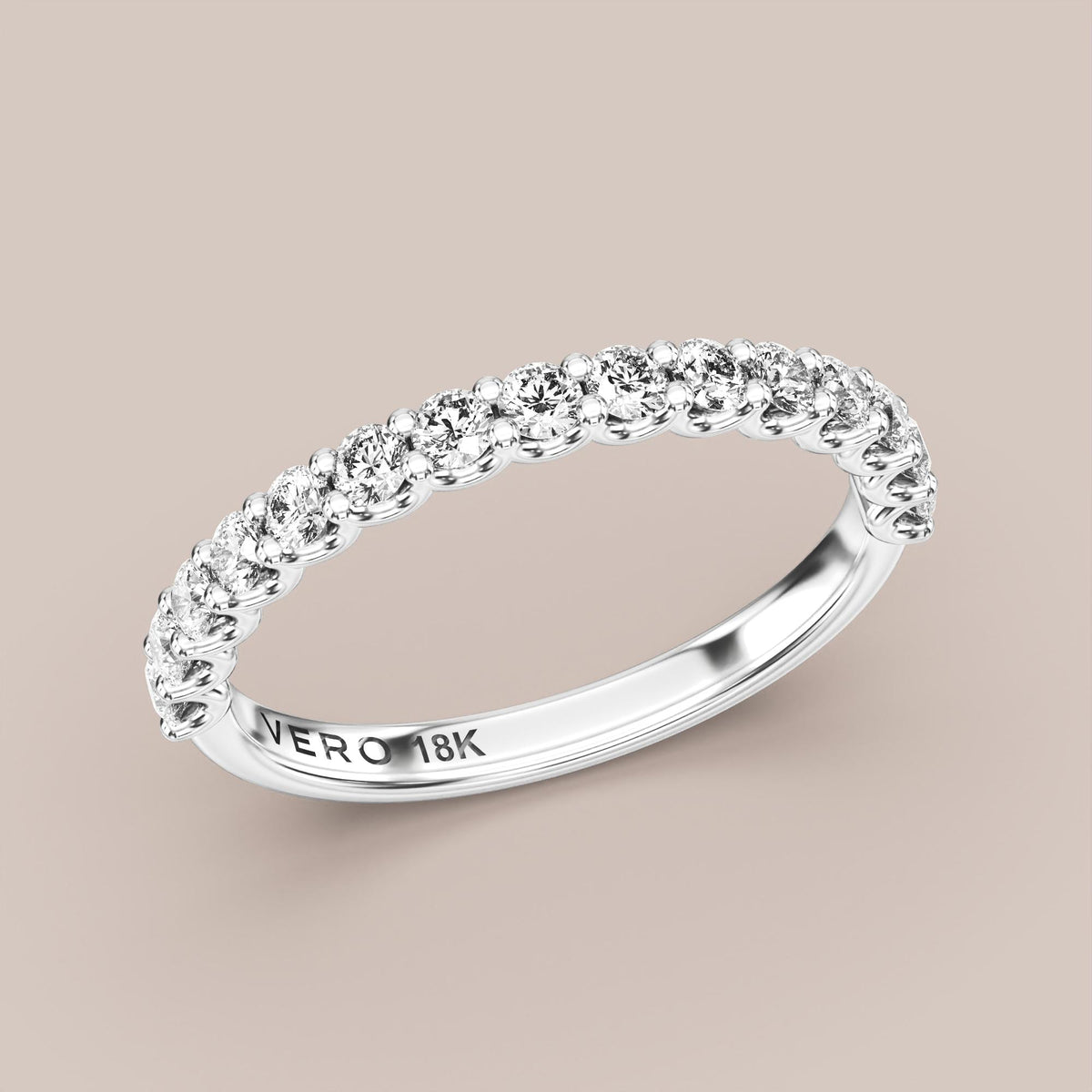 Scallop Diamond Band Half Eternity