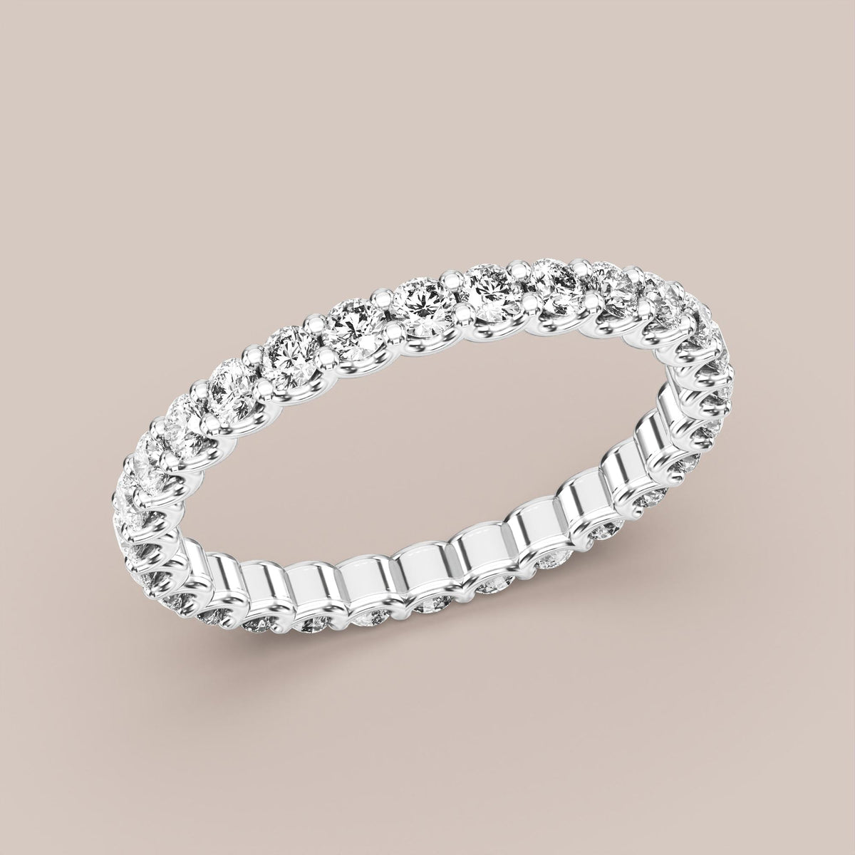 Scallop Diamond Band Full Eternity