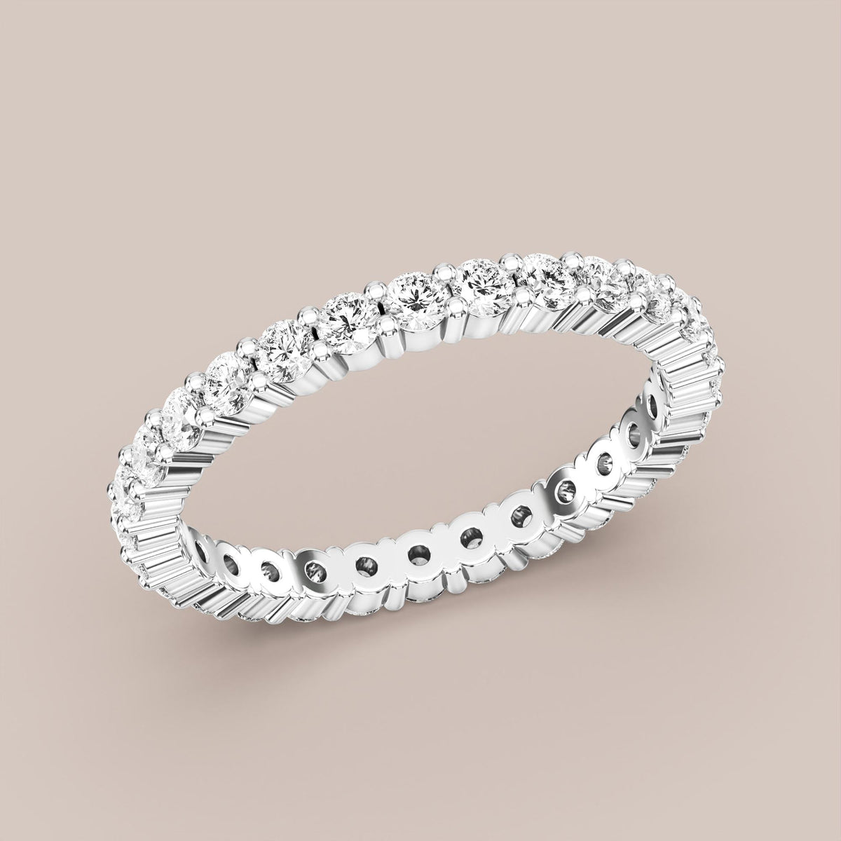 Shared Prong Diamond Band Full Eternity