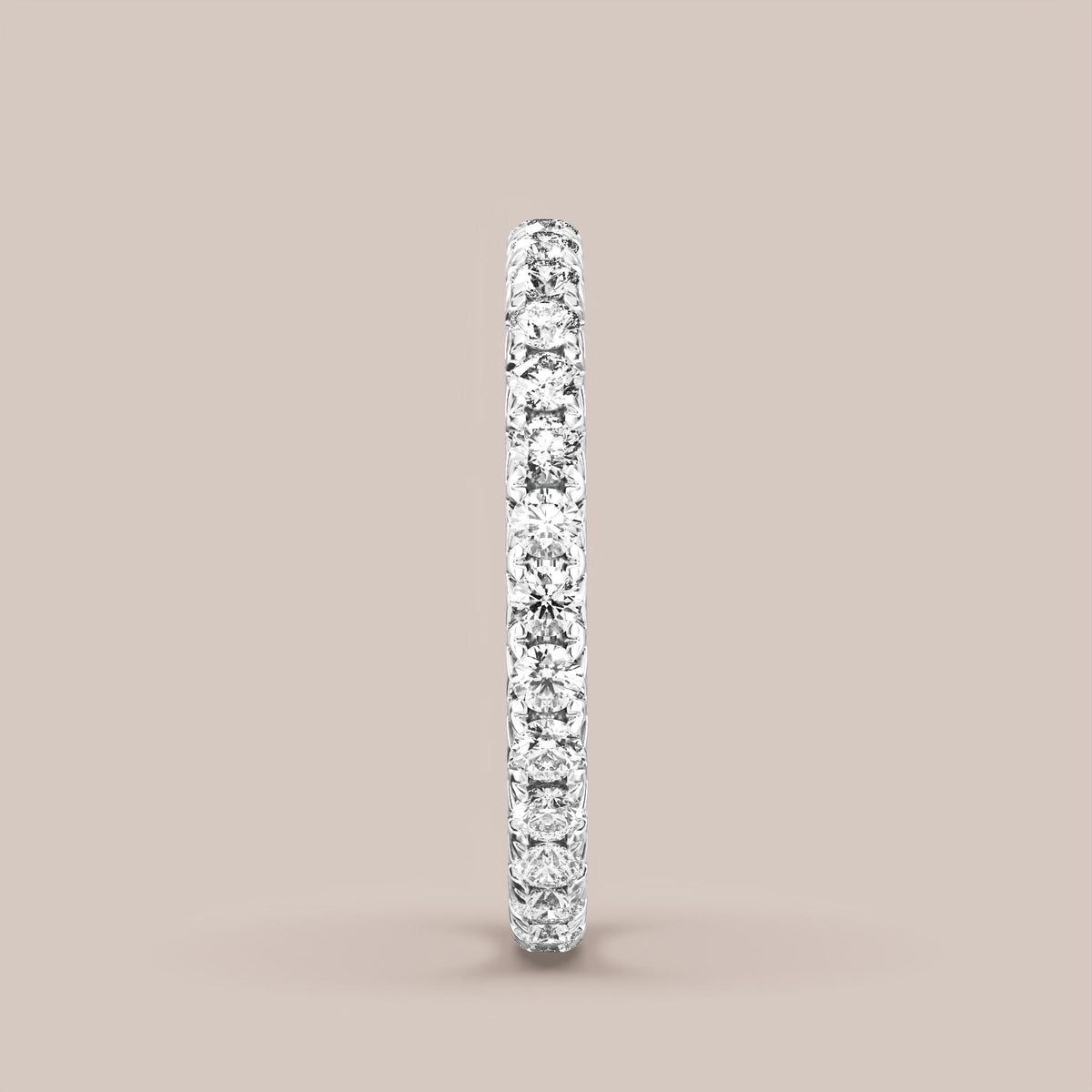 French Set Pave Diamond Band Full Eternity