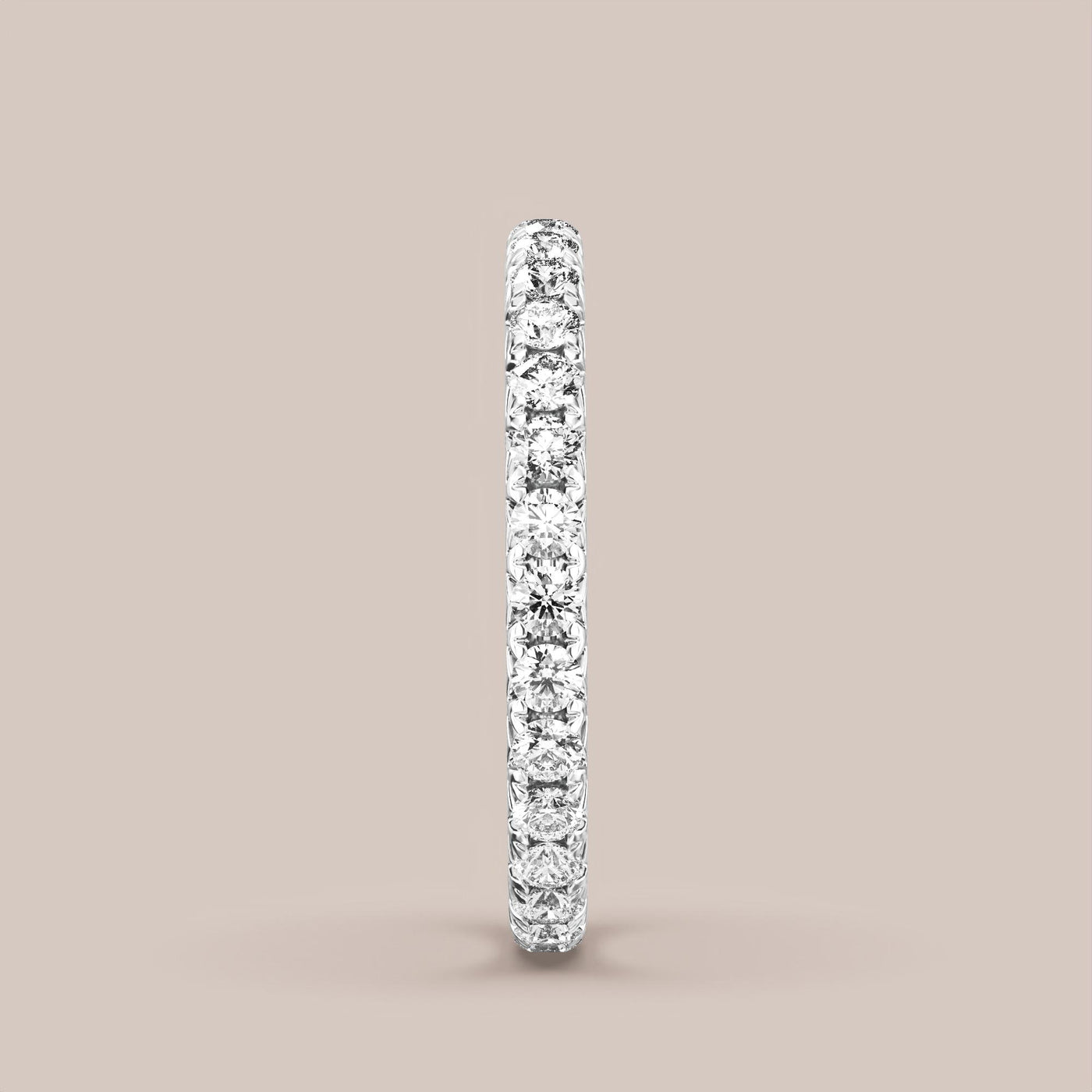 French Set Pave Diamond Band Full Eternity