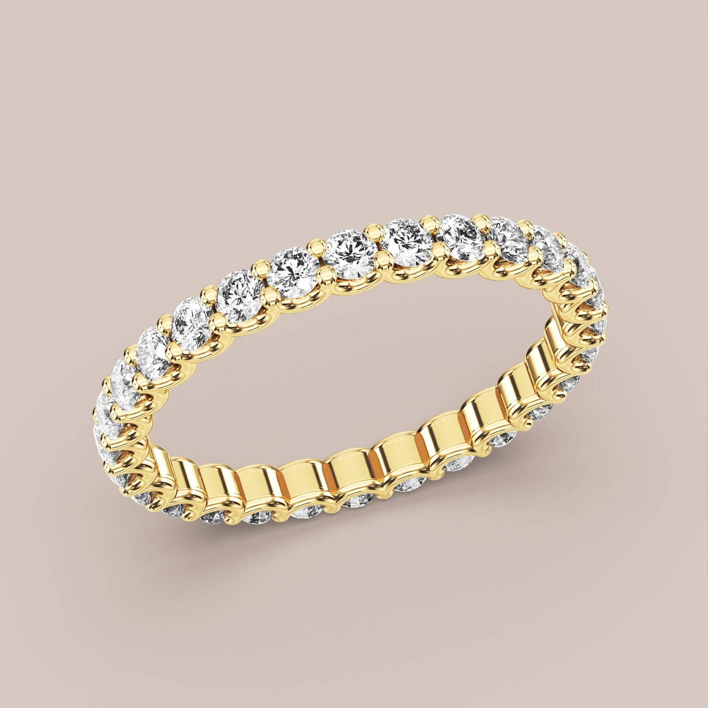 Scallop Diamond Band Full Eternity