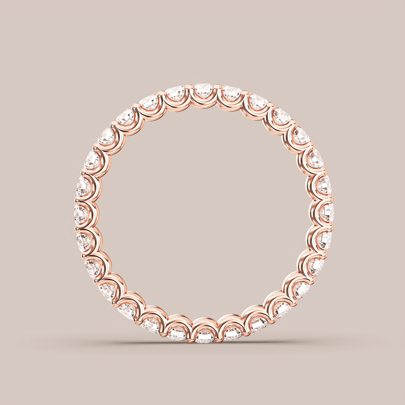 Scallop Diamond Band Full Eternity