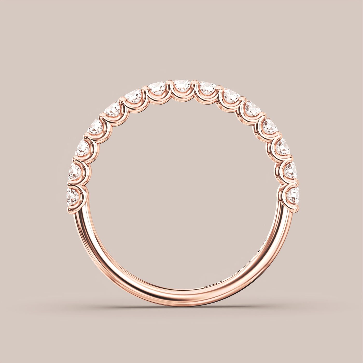 Scallop Diamond Band Half Eternity