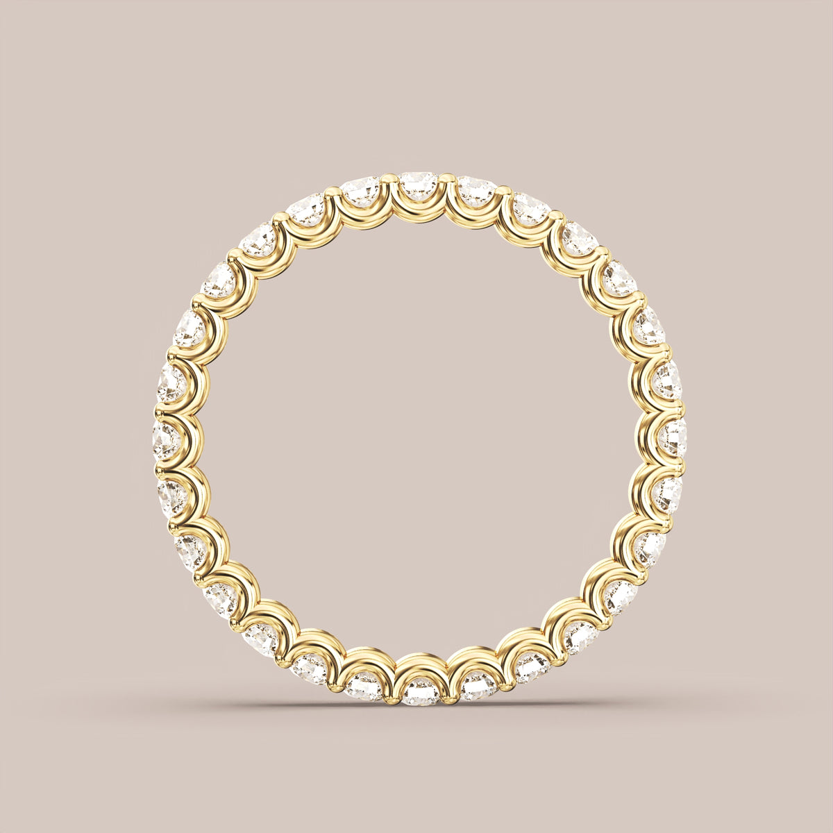 Scallop Diamond Band Full Eternity