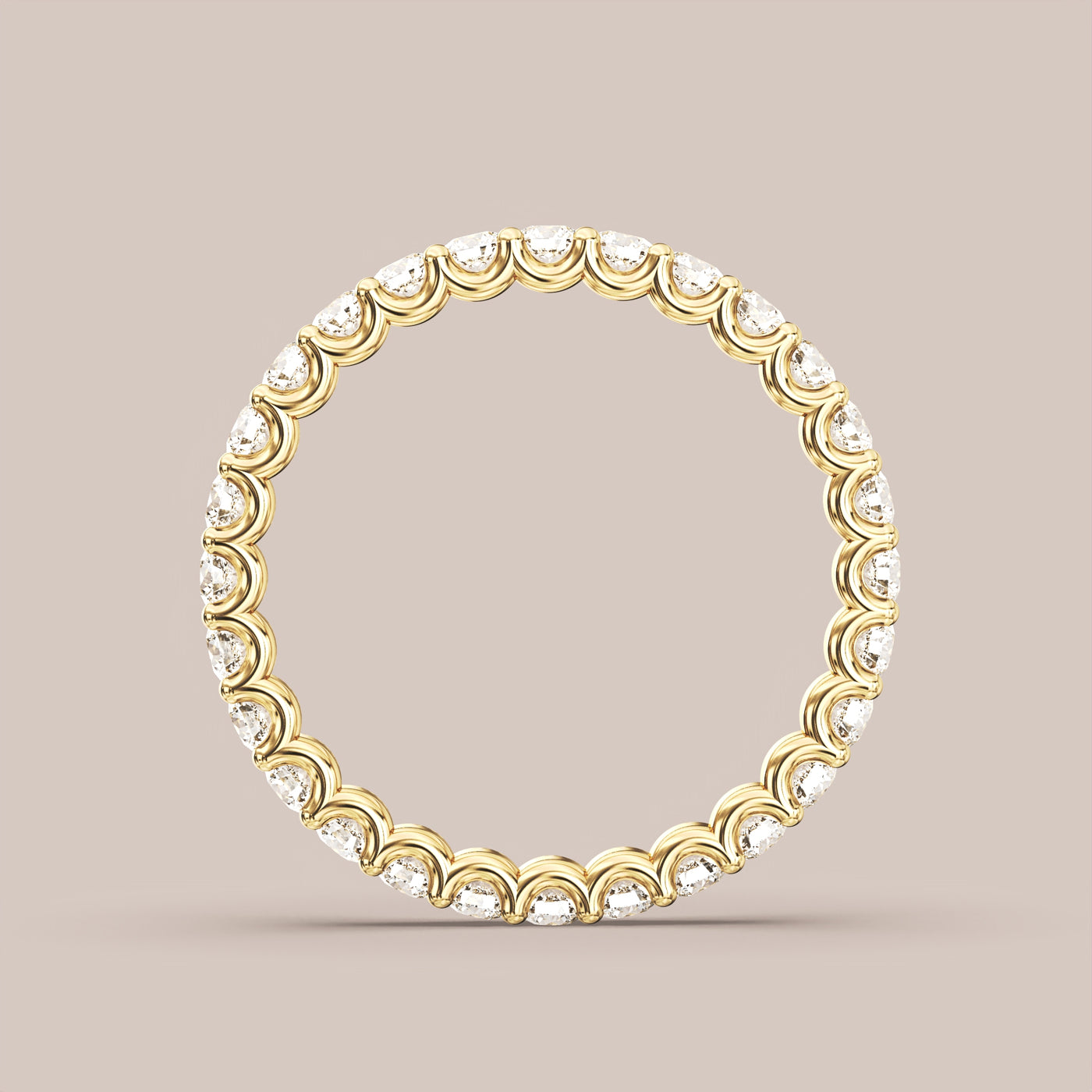 Scallop Diamond Band Full Eternity