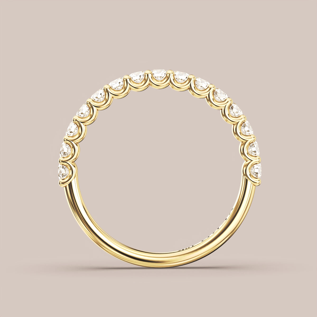 Scallop Diamond Band Half Eternity